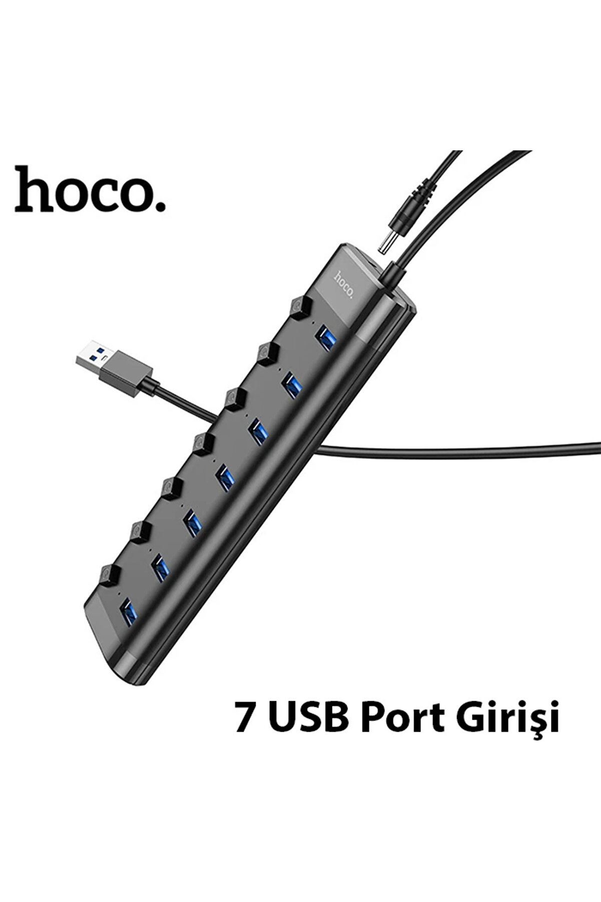 Hoco Hb40 7Xusb 2.0 Anahtarlı Usb Hızlı Şarj Ve Veri̇ Okuyucu-(1903) - Dropx3343-4764