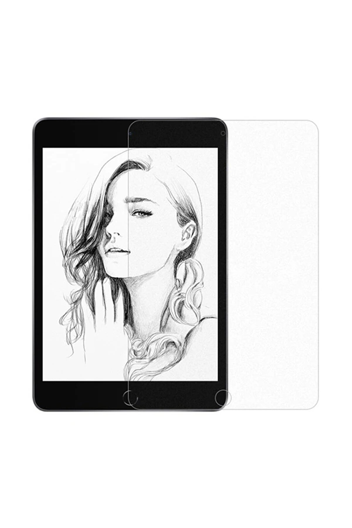 CepteToptan ALLY İPad Mini 5/4 Paper Uyumlu Like Film Darbe Emici Pet Ekran Koruyucu-(1903) - DROPX6338-6130