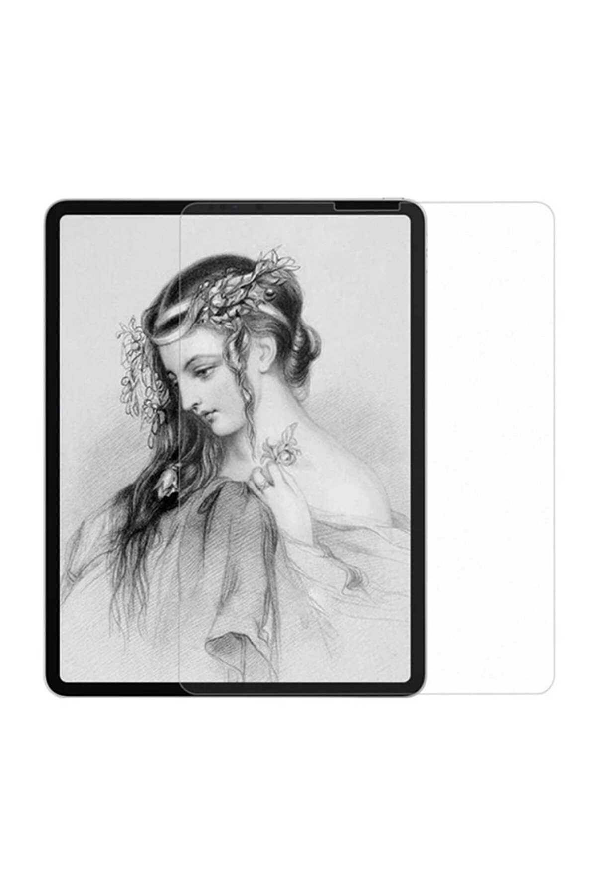 CepteToptan İPad Pro 12.9 İnch 2021-2020-2018 Paper Like Film Darbe Emici Pet Ekran Koruyu - SNSMR1527-2417