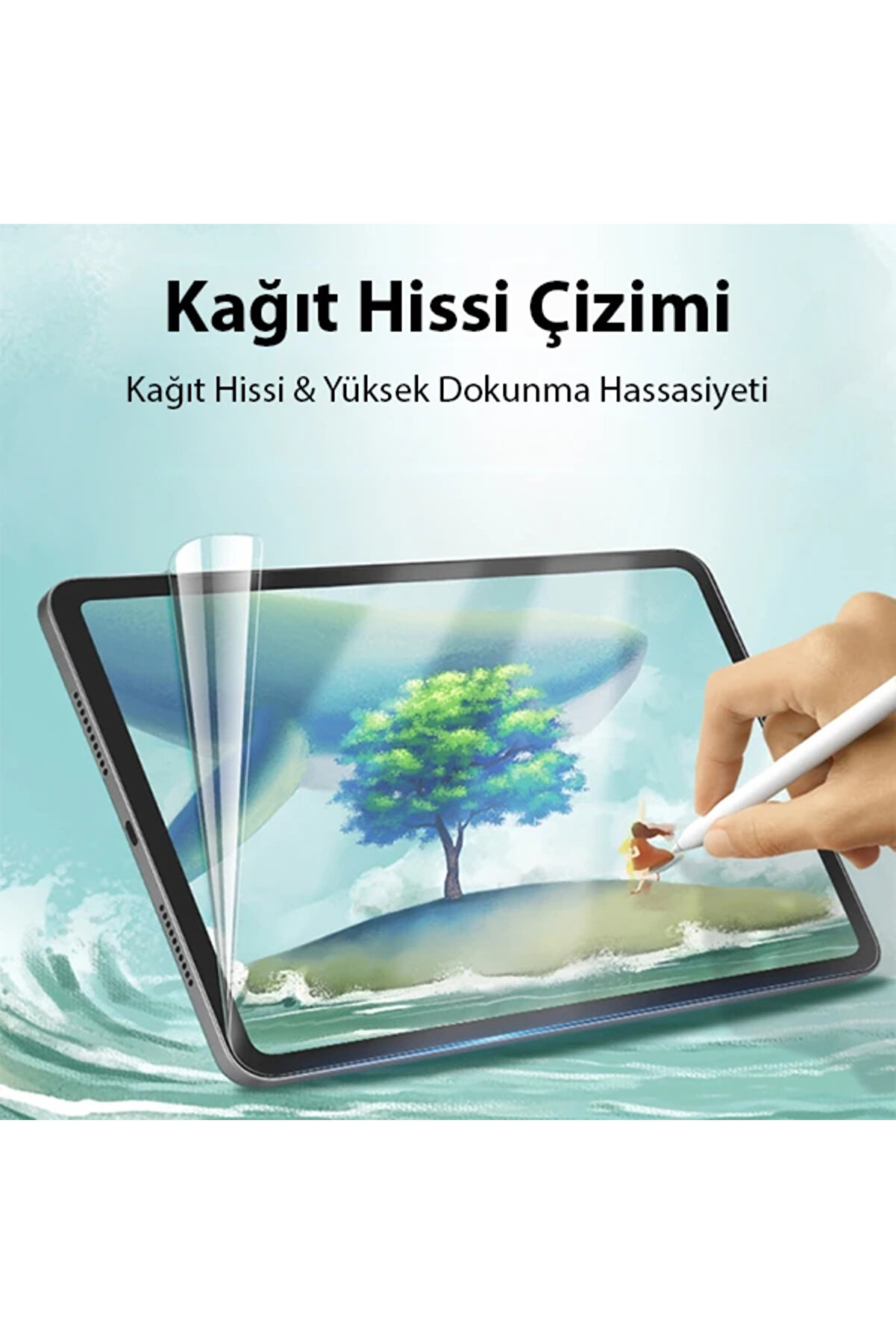Ally İpad Mi̇ni̇ 6 (2021) Ve Mi̇ni̇ 7 (2024) Paper Li̇ke Fi̇lm Darbe Emi̇ci̇ Pet Ekran Koruy - Gms3795-9346