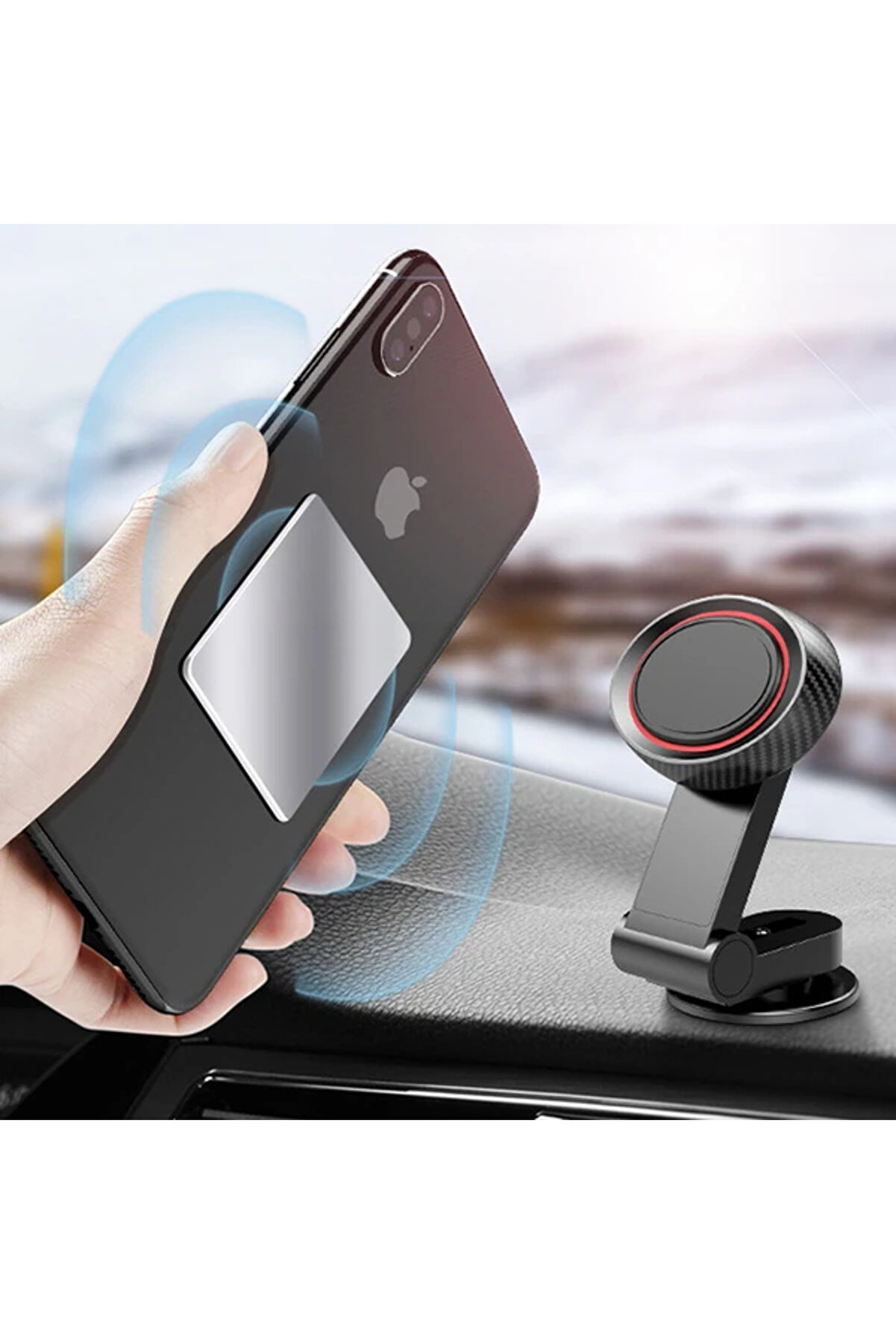 Ally Mıknatıslı Araç Telefon Tutucu Cam Ve Torpi̇do Üstü-(1903) - Toabm6178-5834