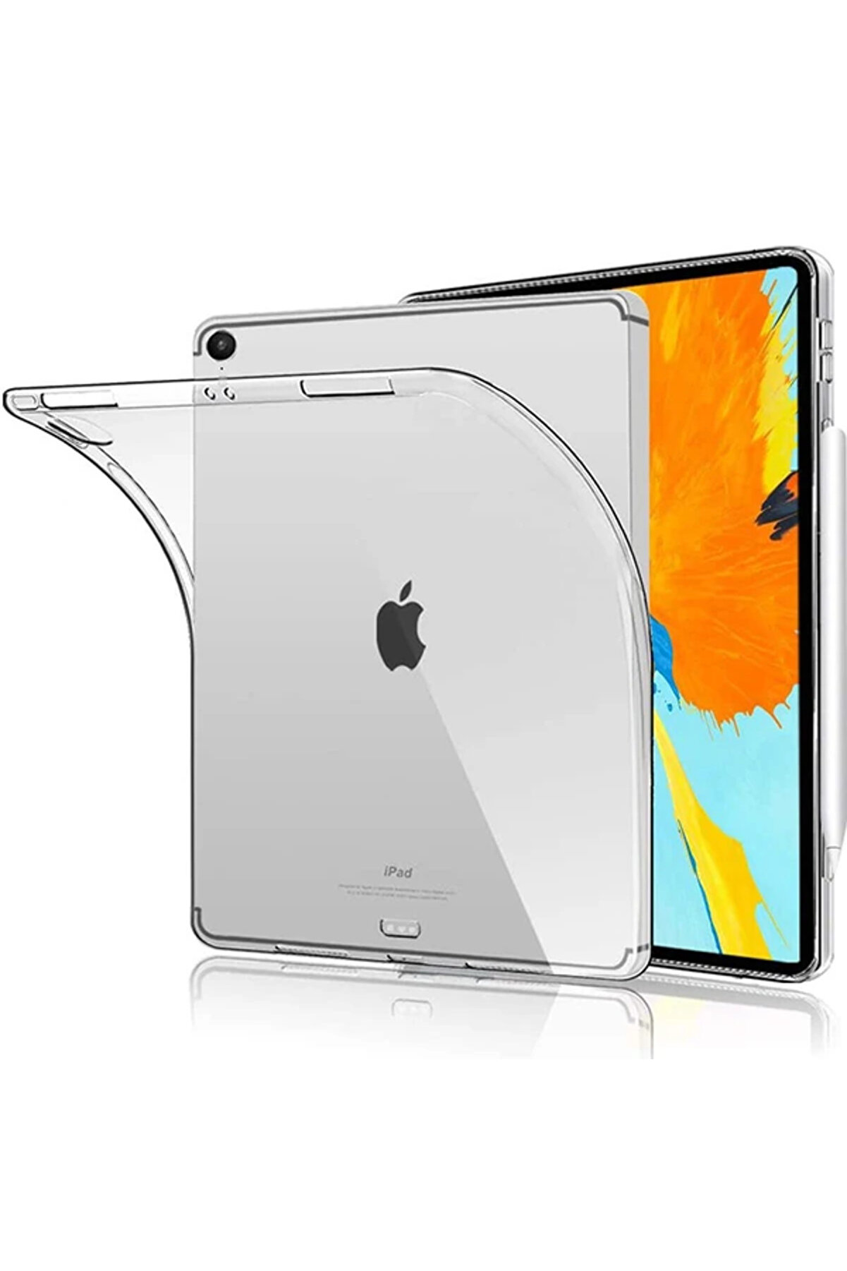 CepteToptan ALLY iPad Pro 11 inch (2021-2020-2018) Ultra Koruma Şeffaf Silikon Kılıf-(190 - DROPX1103-8995