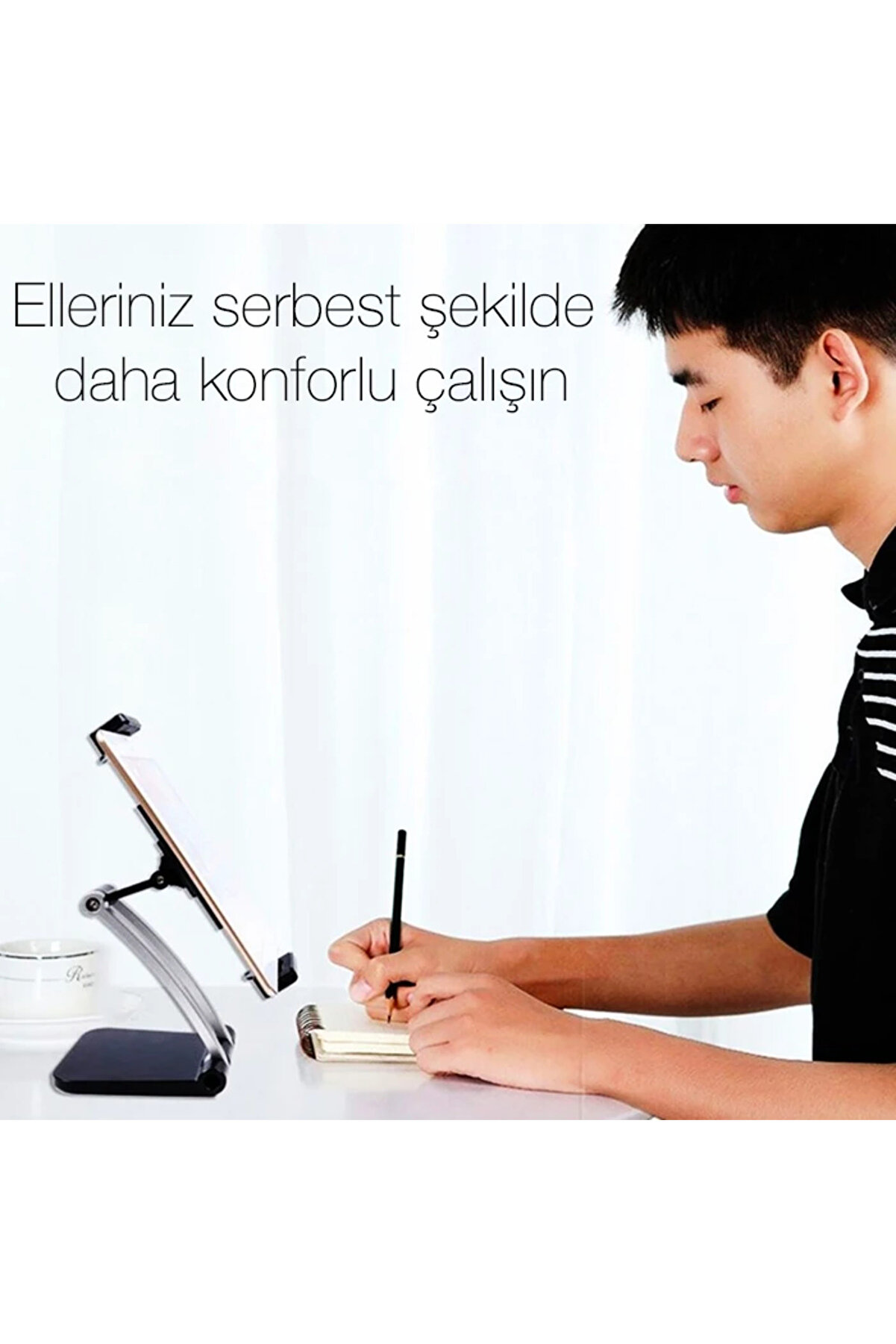 Ally Q010 Ayarlanabi̇li̇r Masaüstü Tablet Ve Telefon Tutucu Stand-(5775) - Gms1989-8704