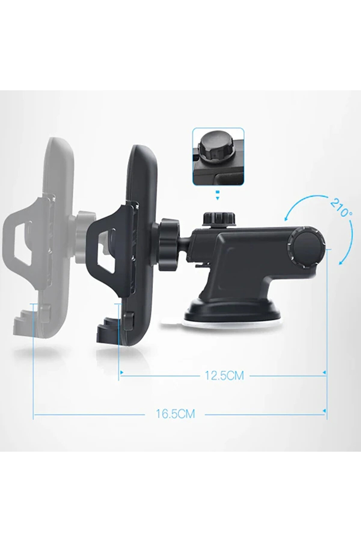 Ally Torpi̇do Üstü Teleskopi̇k Araç Telefon Tutucu-(1903) - 652348-1137