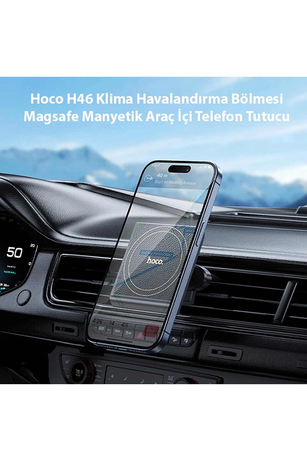 Hoco H46 Kli̇ma Havalandırma Bölmesi̇ Magsafe Manyeti̇k Araç İçi̇ Telefon Tutuc - Dropx9409-1198