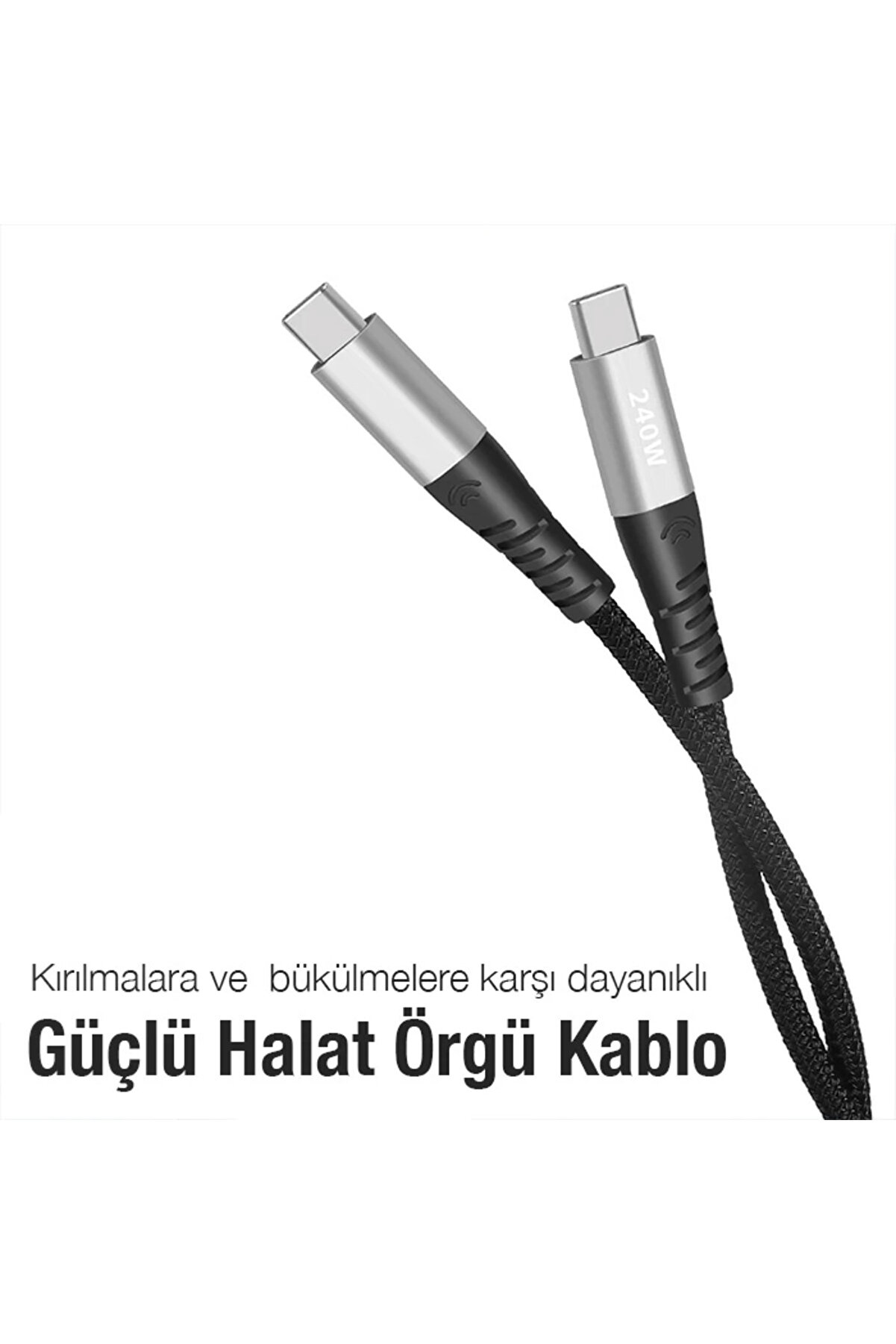 Ally 240W Type-C To Type-C Laptop Telefon Hızlı Data Ve Şarj Kablosu-(1903) - Dropx8386-9717