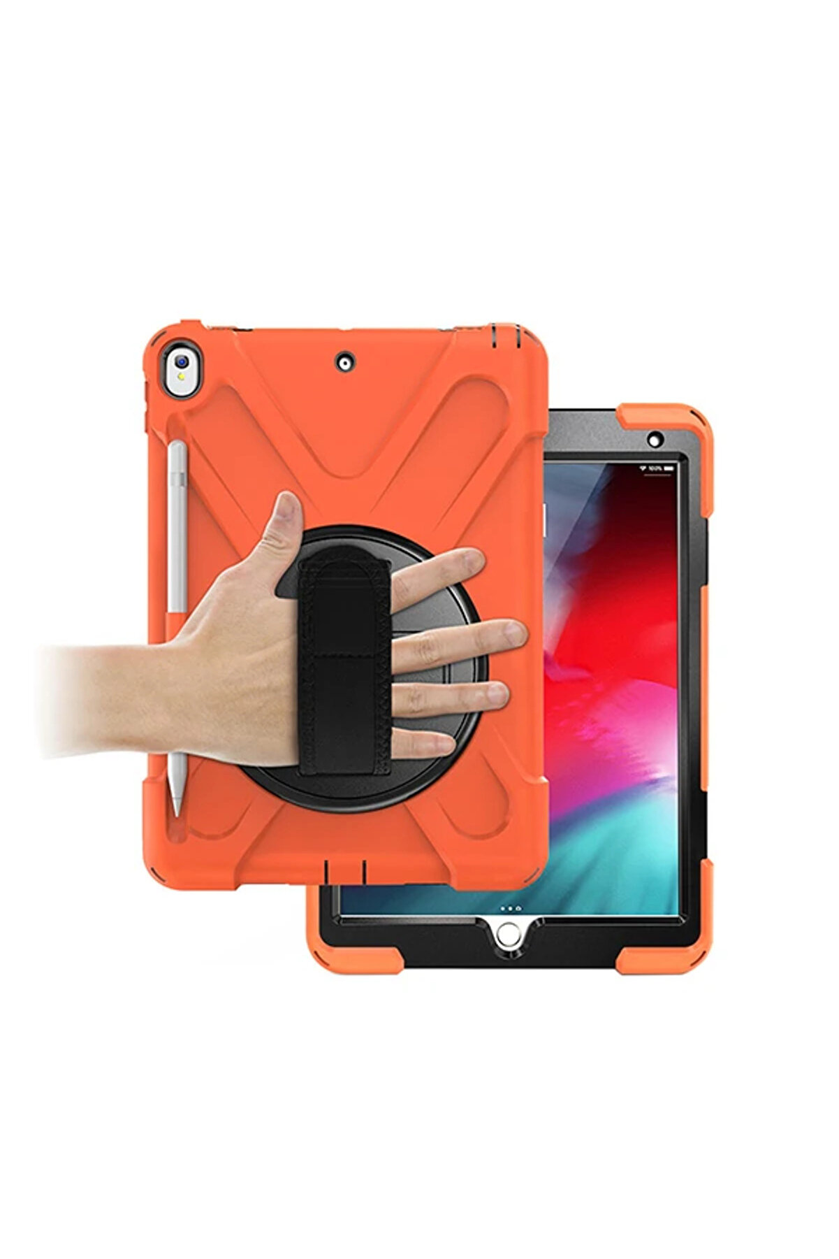 CepteToptan İPad Pro 10.5 Air10.5 2019 Kalem Yerli Standlı Zırh Kılıf Shockproof case-( - BRH026142-6374