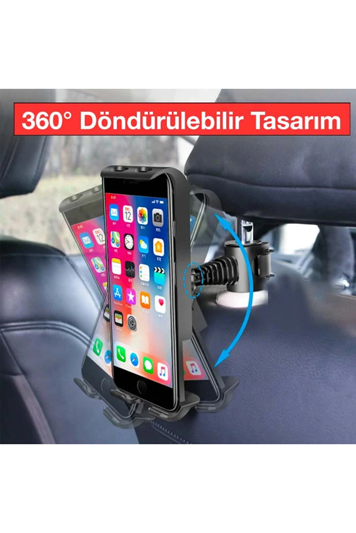 Ally Uni̇versal Uyumlu Araç Arka Koltuk Tablet Ve Telefon Tutucu-(1903) - Dropx1236-5640