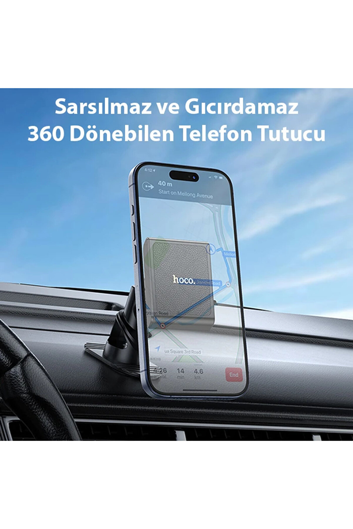 Hoco H45 Torpi̇do Üstü Magsafe Manyeti̇k Araç İçi̇ Telefon Tutucu-(1903) - Dropx8382-1638