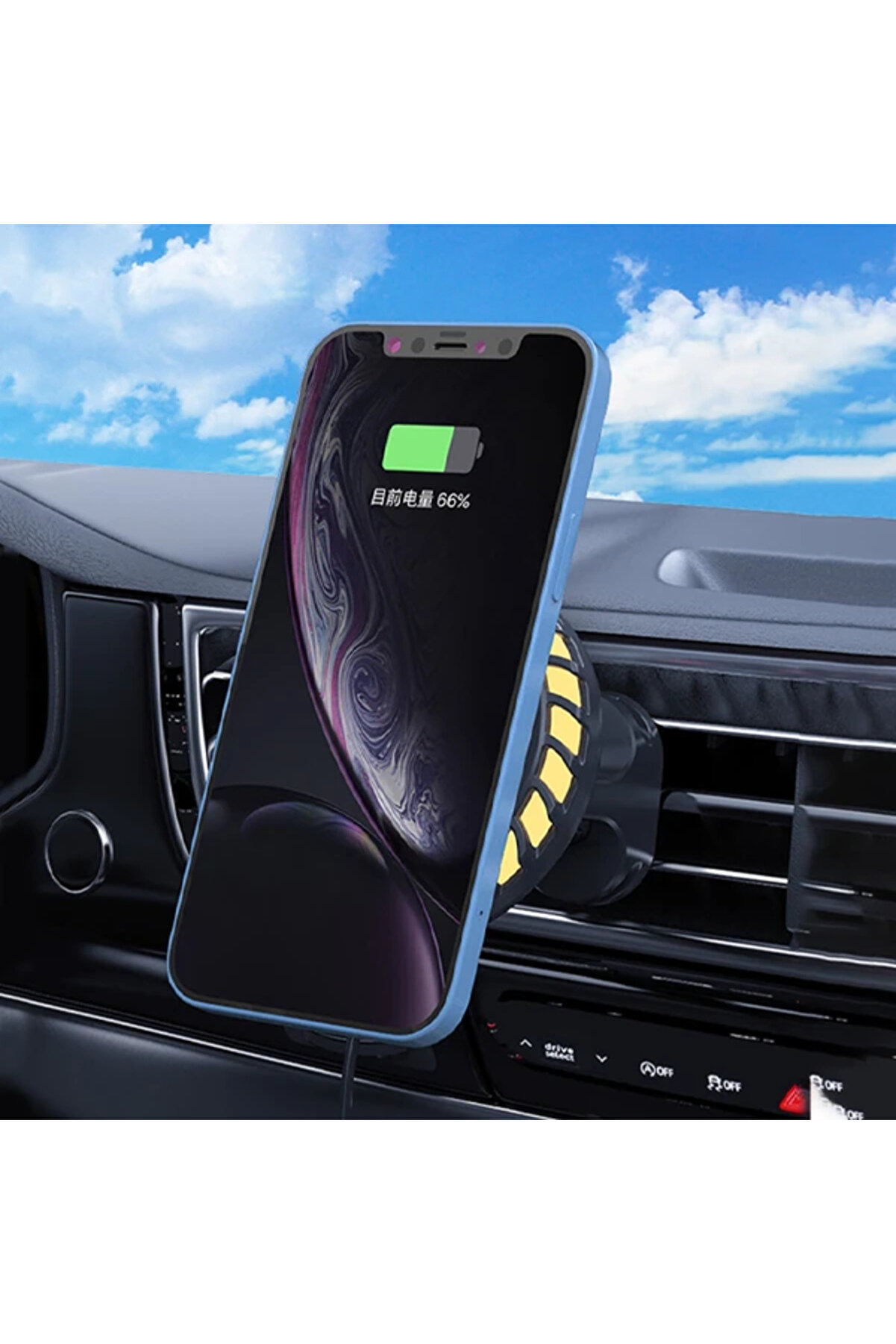 Ally W06 Magsafe Rgb 15W Kablosuz Hızlı Şarj Ci̇hazı Ve Araç İçi̇ Telefon T - Dropx7158-7133