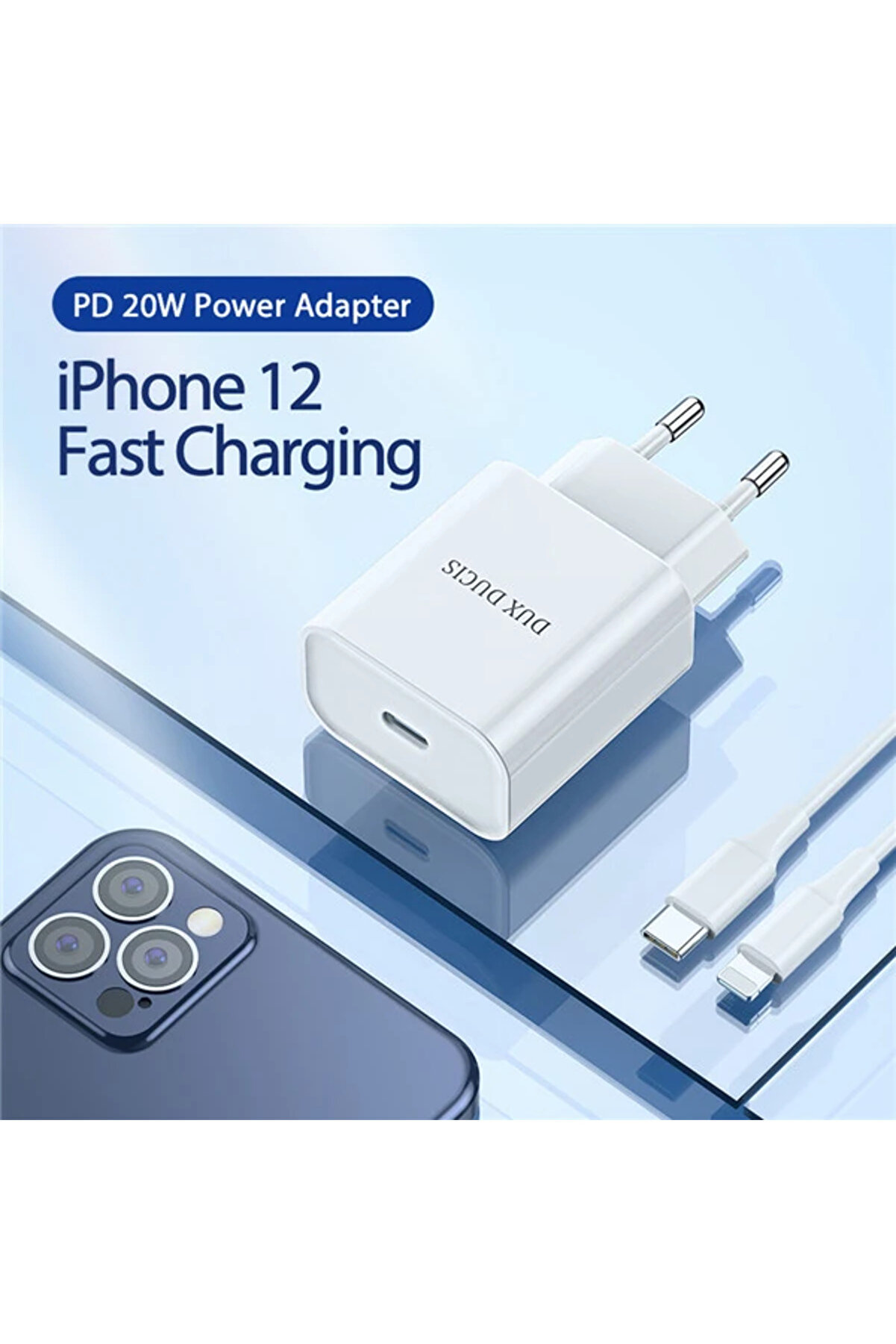 Dux Ducıs C50 Pd 20W Hızlı Şarj Aleti̇ 20W Usb-C Güç Adaptörü-(1903) - Dropx2971-3937