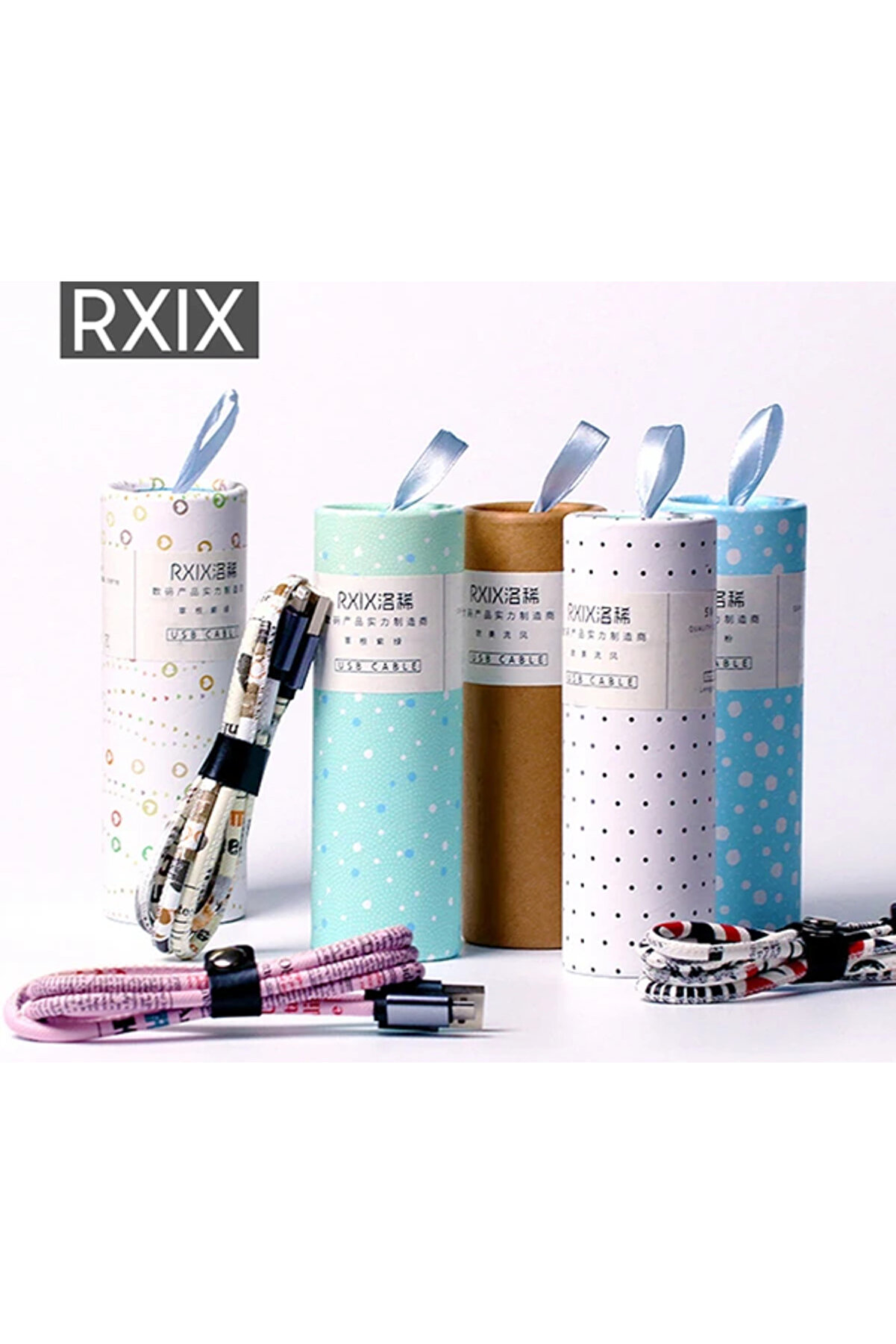 Rxi̇x Örgülü Halat Sağlam Hızlı Şarj Mi̇kro Usb Şarj Kablosu-(1903) - Dropx9943-3736