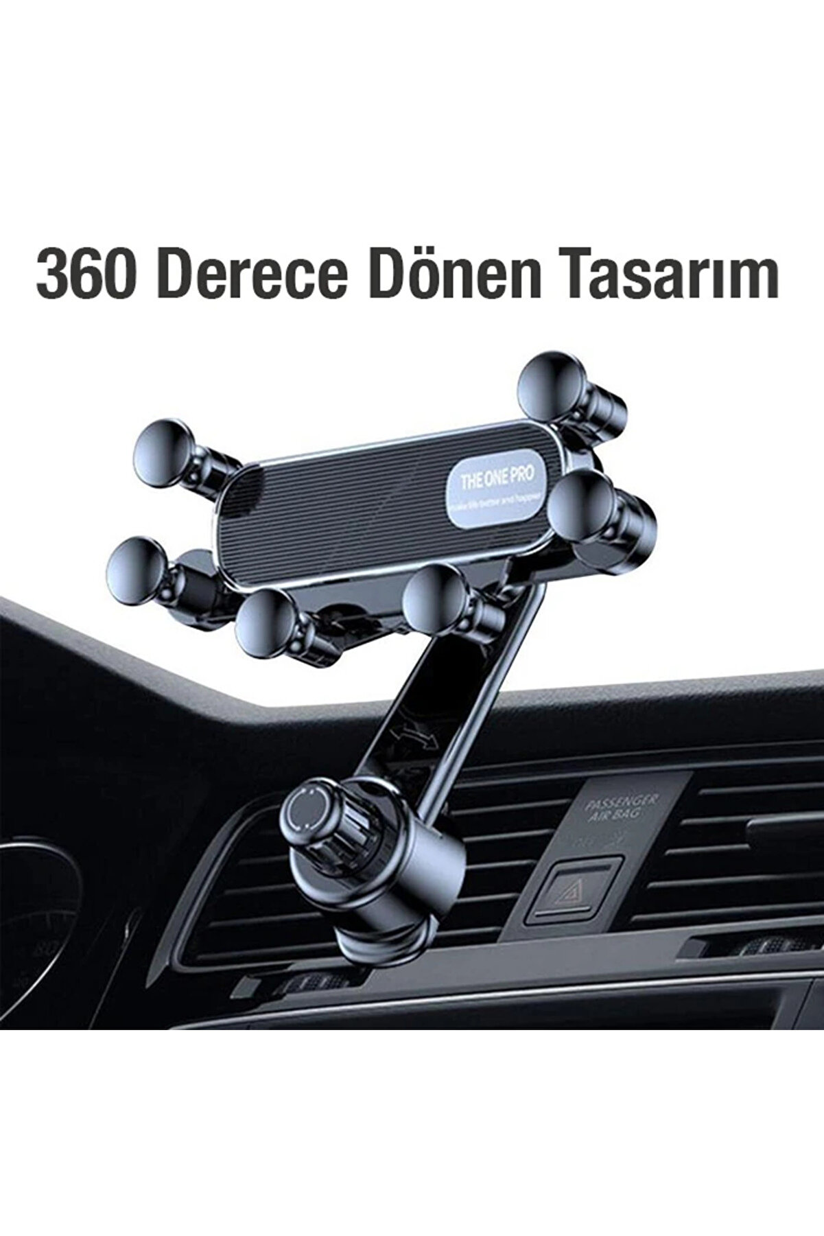 Ally One Pro 360° Dönebi̇len Araç İçi̇ Havalandırma Telefon Tutucu-(1903) - Dropx2487-1692