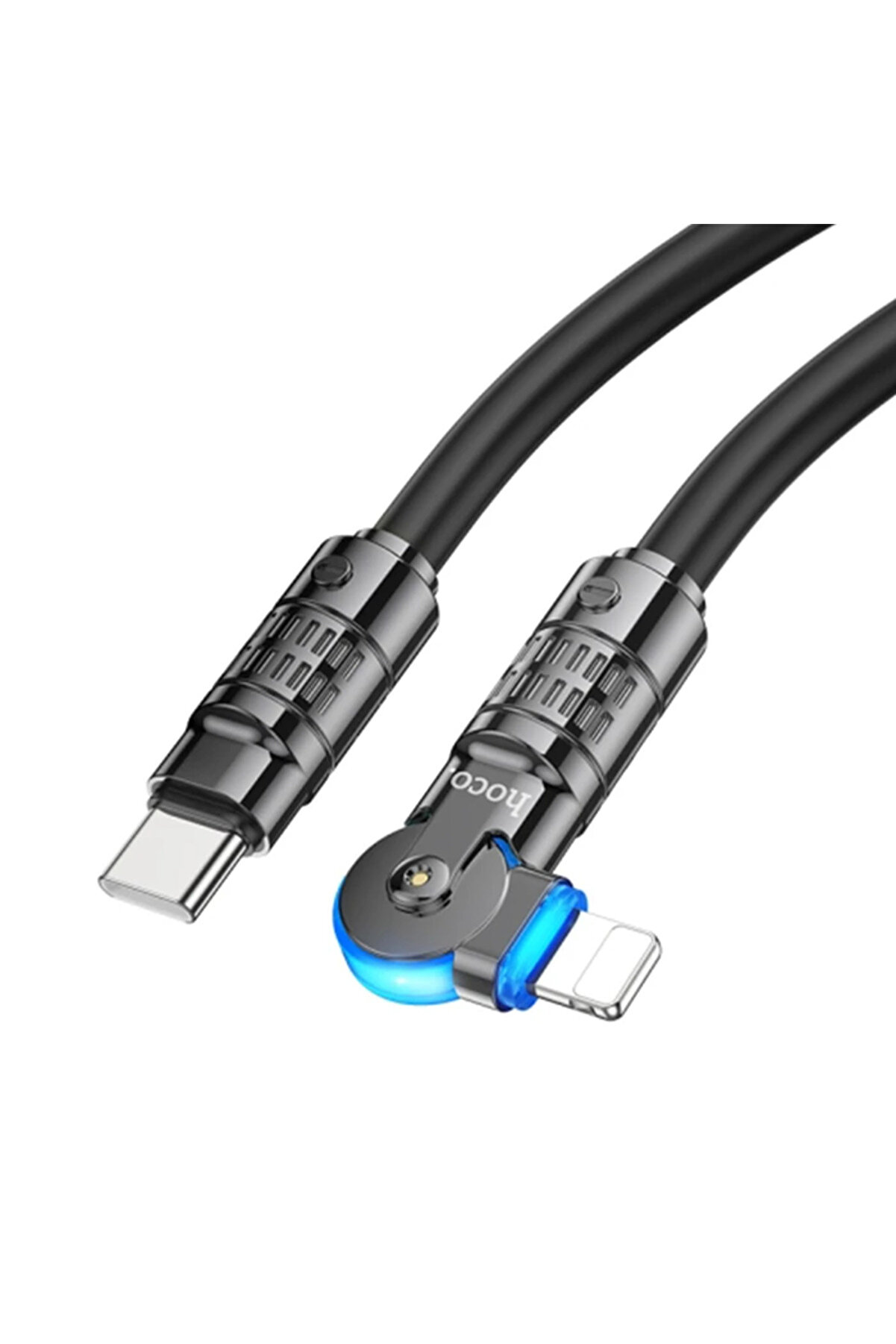 Hoco U118 Döner Başlıklı Pd To İphone Li̇ghtni̇ng Hızlı Şarj Ve Veri̇ Kablosu-(5 - Gms8275-8803