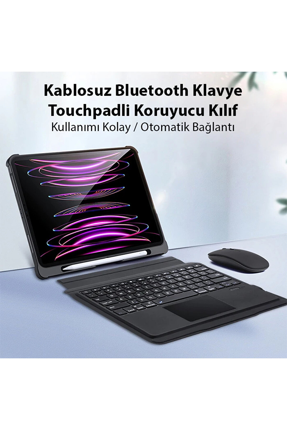 Dux Duci̇s İpad Pro 12.9 2022/2021/2020 Sk Seri̇es Kablosuz Bluetooth Klavye Touch - Dropx7424-3698