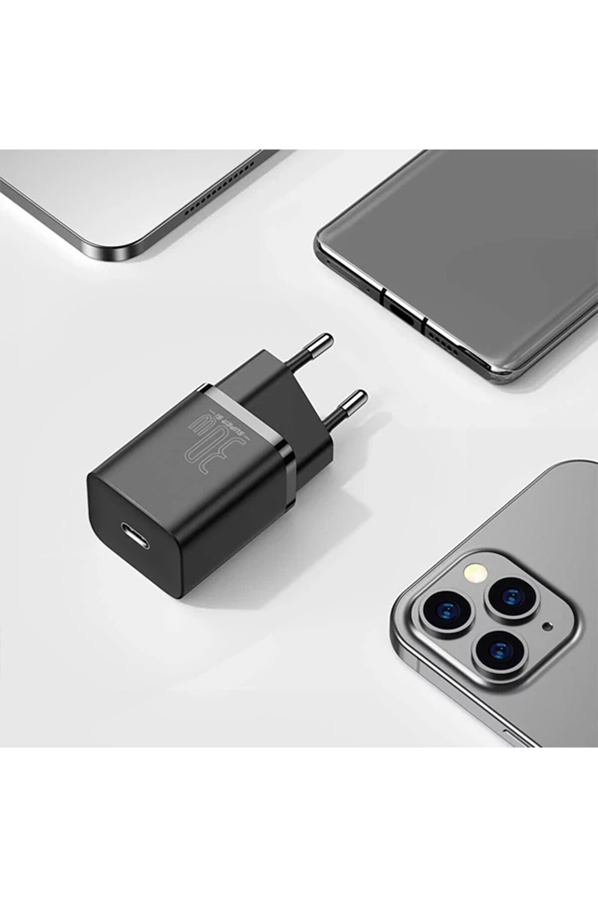 Super Si̇ 1C 30W Pd Type-C Hızlı Şarj Adaptörü - İphone 15-14-13-12-11 Hız - Dropx6821-1800