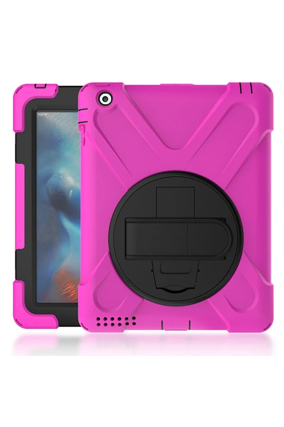İpad 2/İpad 3/İpad 4/Shockproof 3 Katmanlı Standlı Zırh Kılıf-(1903) - Dropx4847-7195