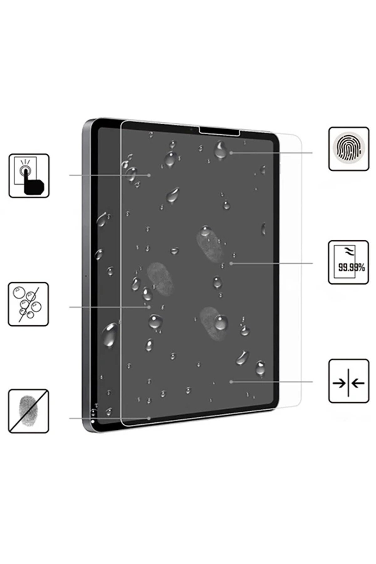 İpad Pro 12.9 2021-2020-2018 Uyumlu Tempered Cam Ekran Koruyucu-(1903) - Dropx6780-9696
