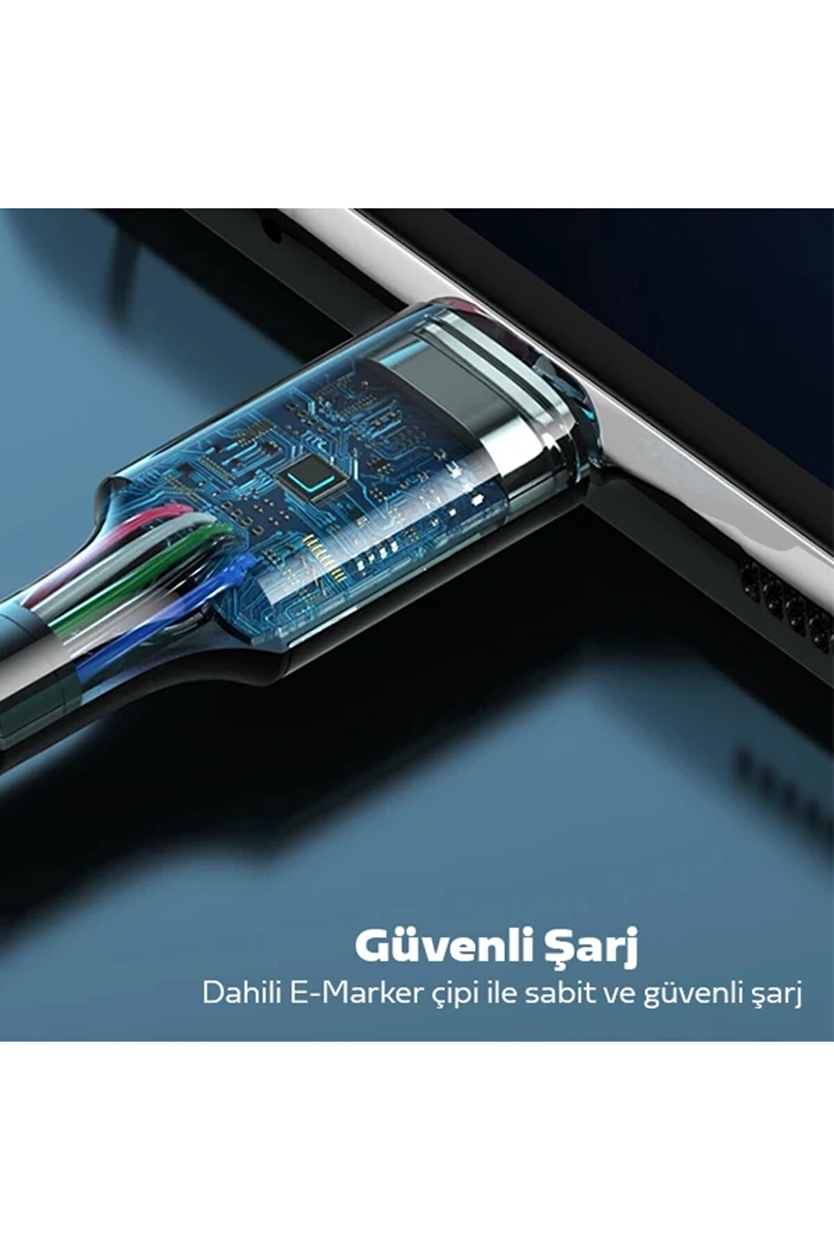 Ally Usb Type-C Pd3.1 100W(20V-5A) Hızlı Veri̇ Şarj Kablosu 1Metre-(1903) - Dropx4089-4023