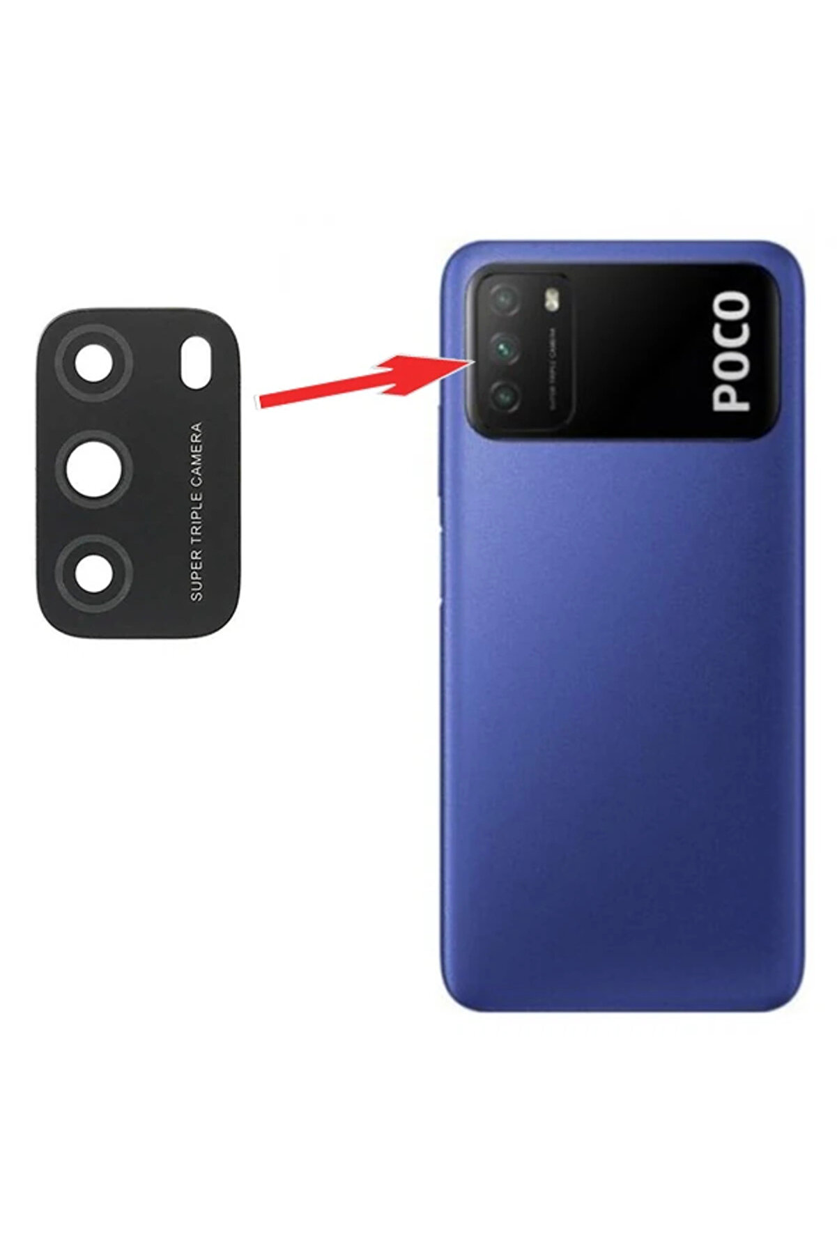 gizmurstore Xiaomi Poco M3 Kamera Lens Camı-(5775) - GMS7220-9714