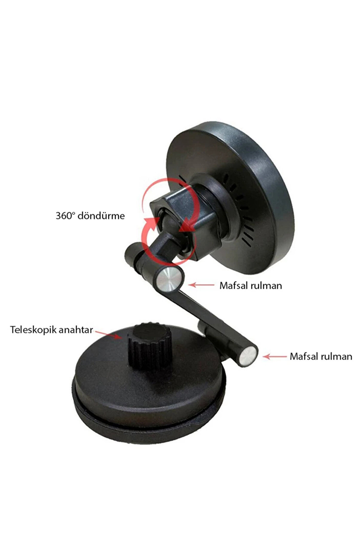 Le-07 Torpi̇do &Uuml;st&uuml; Ara&ccedil; İ&ccedil; Ve Masa &Uuml;st&uuml;i̇ Magsafe Telefon Tutucu-(190 - Dropx7391-5626