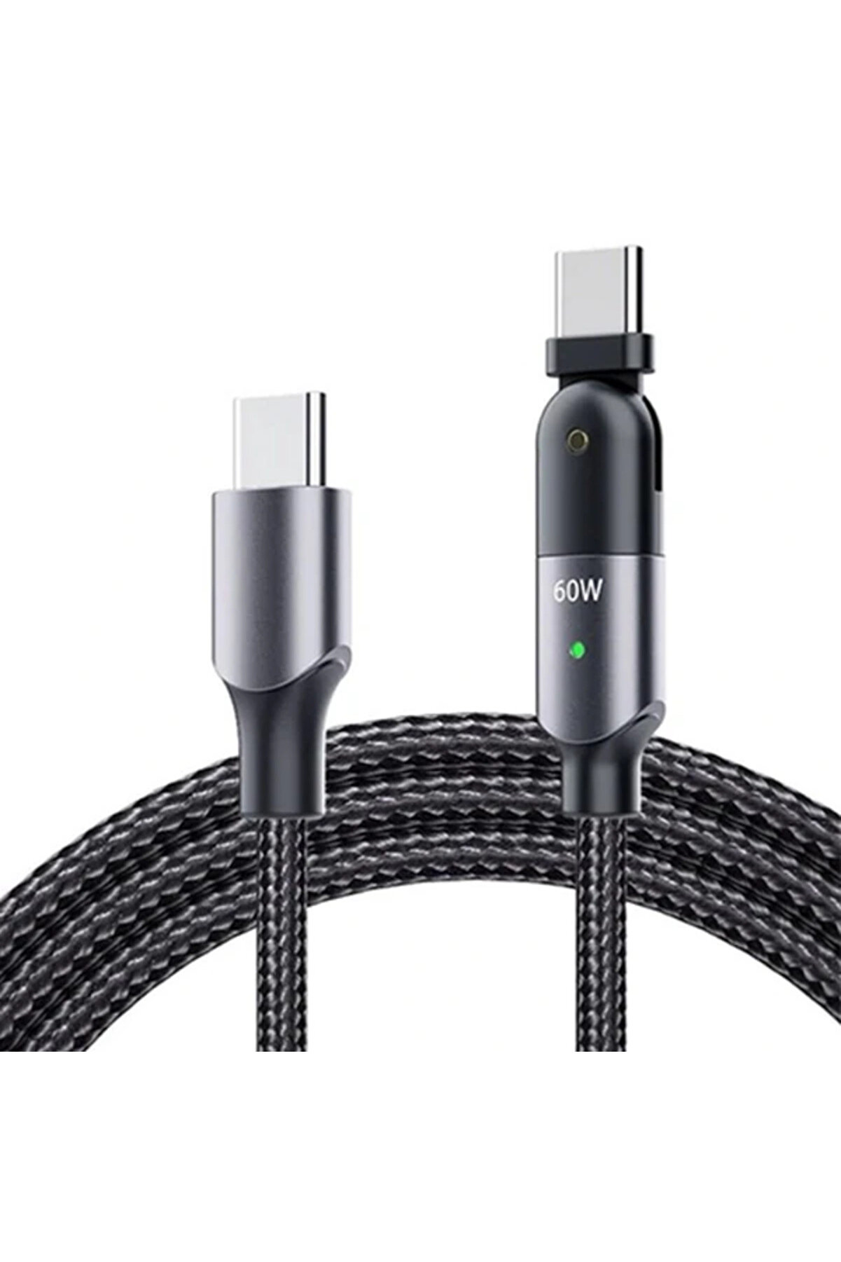 Ally 60W Usb Type-C Pd Hızlı Şarj Kablosu 2Metre Döner Başlıklı Kablo-(5775) - Gms3088-5769