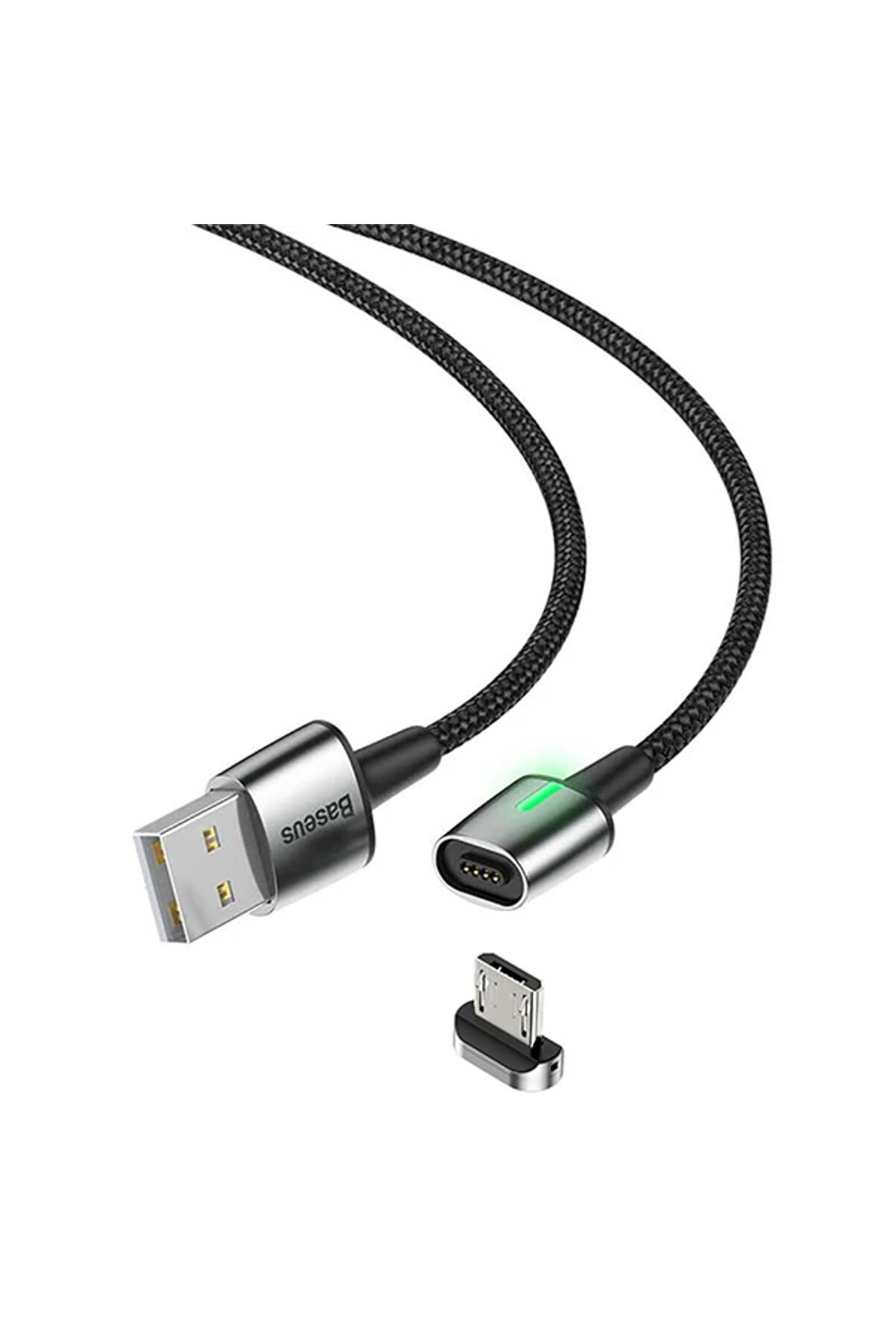 Zi̇nc Magneti̇c Usb Kablo Şarj Androi̇d Mi̇kro Başlık 2Metre 1.5A-(5775) - Gms9777-4846