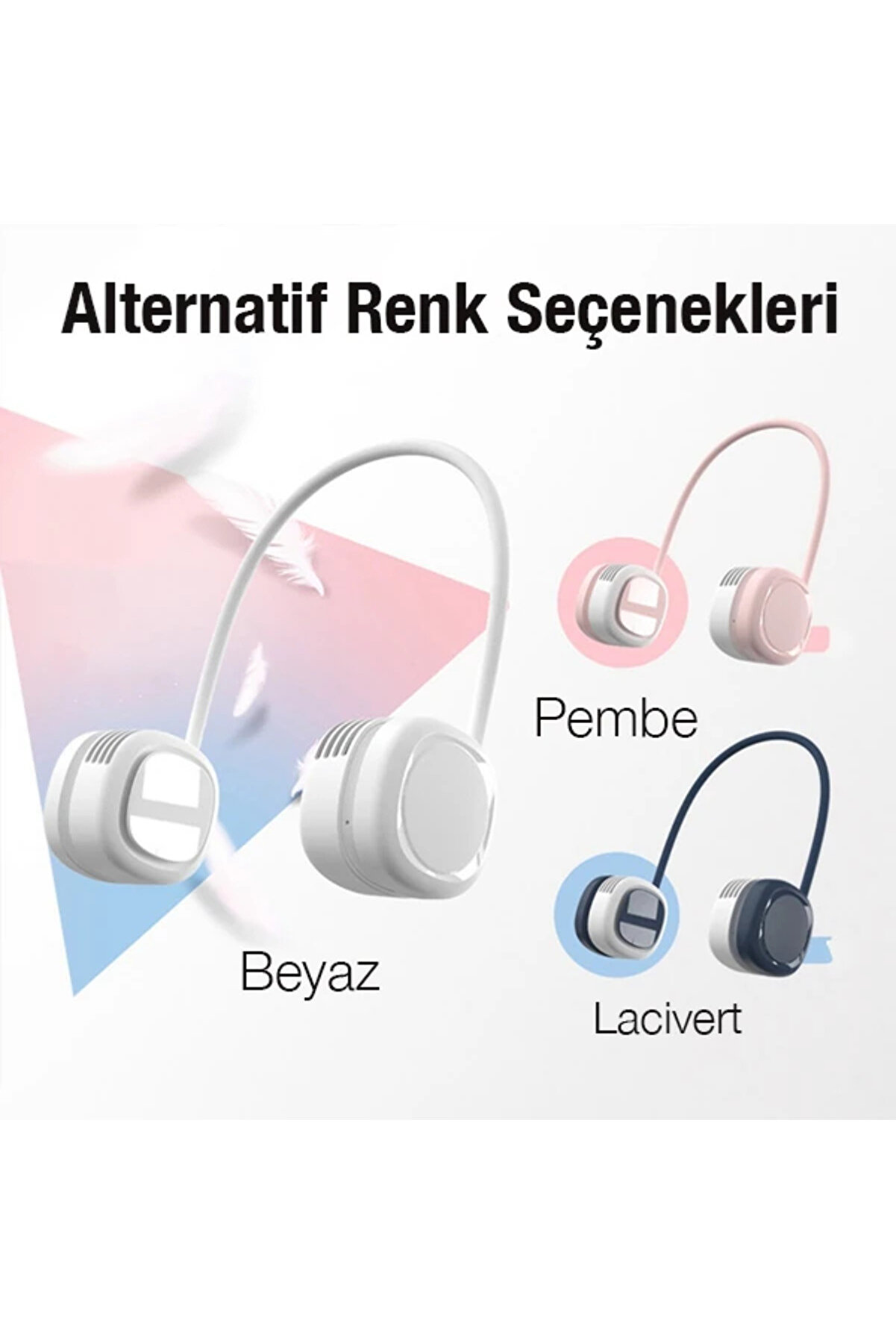 G02 Boyun Askılıklı Mi̇ni̇ Fan Taşınabi̇li̇r Şarjlı Soğutucu Boyun Fanı-(5775) - Gms3940-3296