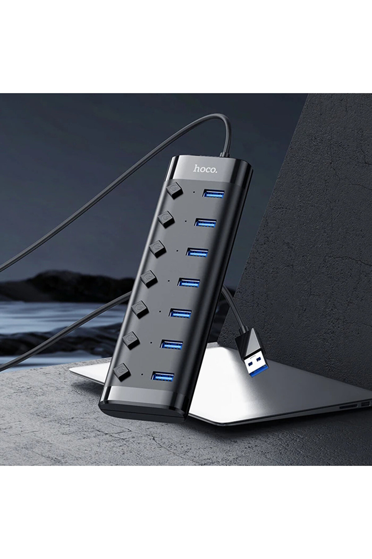 Hoco Hb40 7Xusb 2.0 Anahtarlı Usb Hızlı Şarj Ve Veri̇ Okuyucu-(1903) - Dropx3343-4764