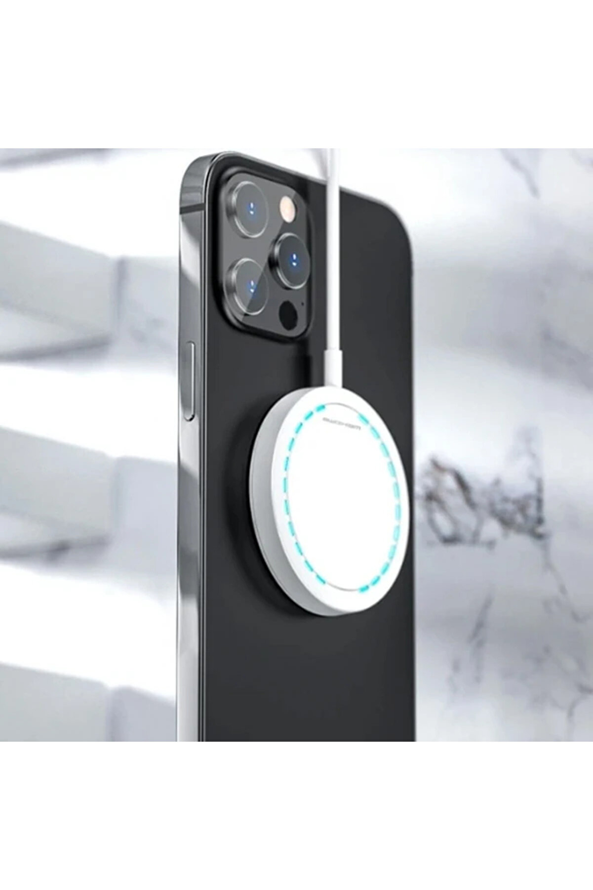 Wekome Magsafe 15W Ultra İnce Mıknatıslı Kablosuz Wi̇reless Şarj-(5775) - Gms1068-9303