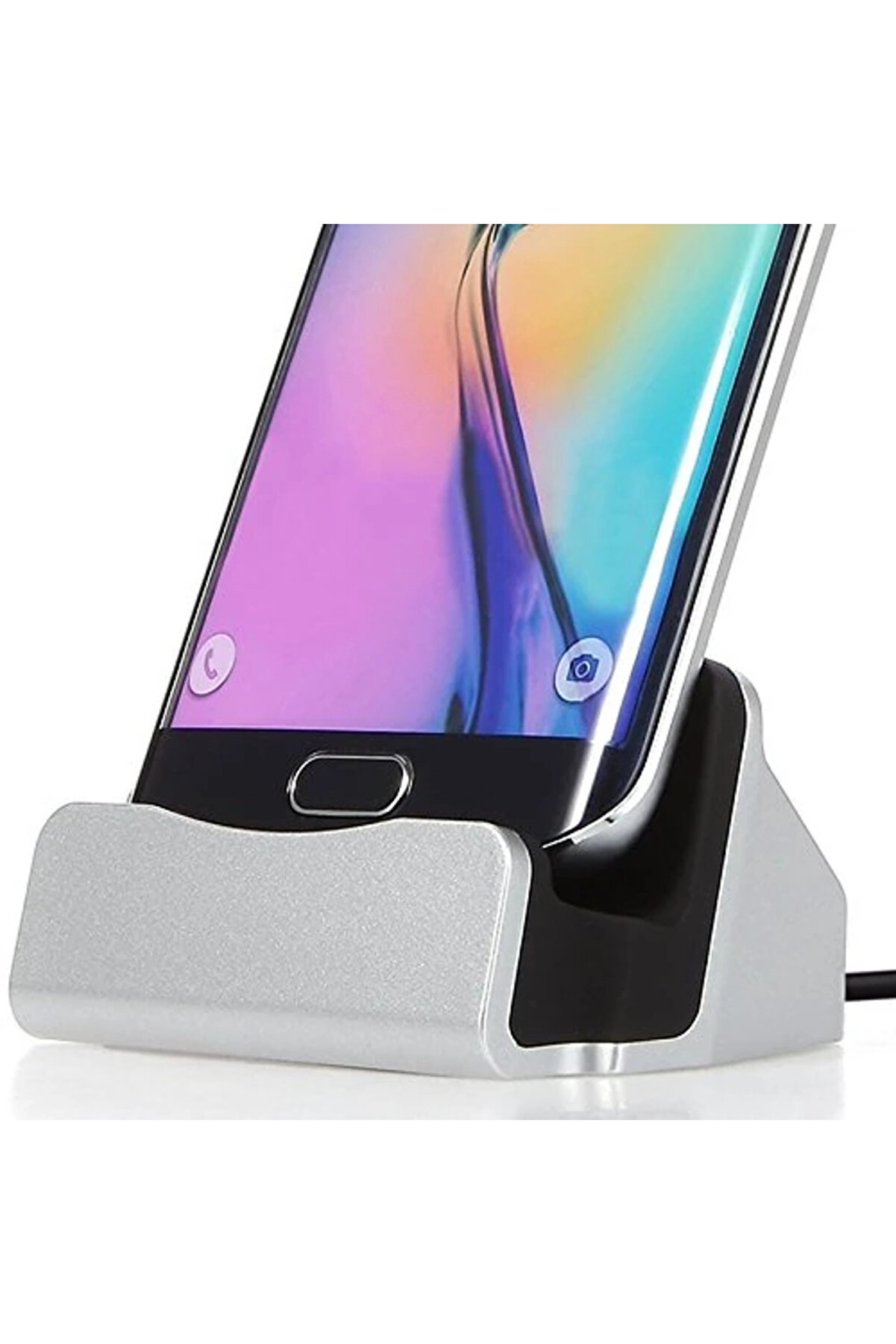 Androi̇d Mi̇cro Usb Şarj 2İn1 Standlı Usb Dock-(5775) - Gms6740-6841