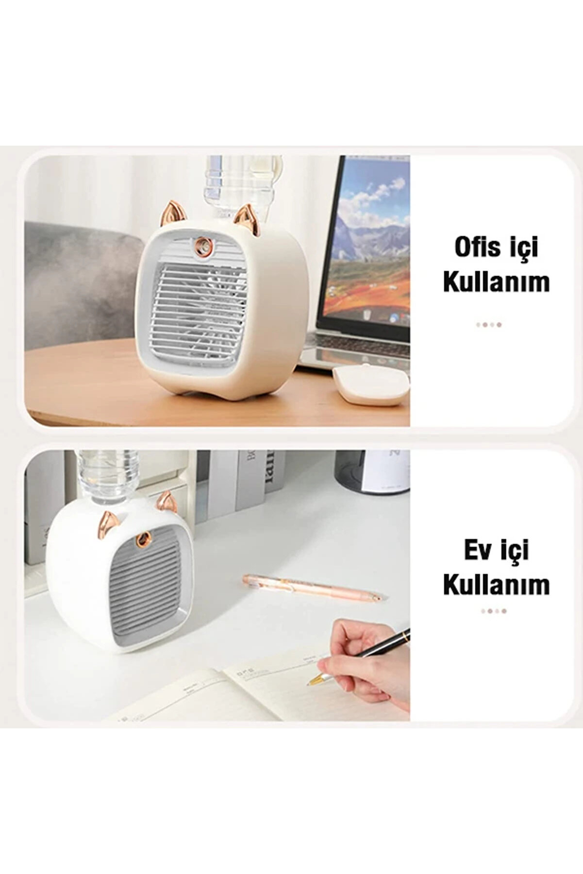 Ezere Hava Nemlendi̇ri̇ci̇li̇ Masaüstü Fan Taşınabi̇li̇r Mi̇ni̇ Kli̇ma Soğutucu-(190 - Dropx1775-8324