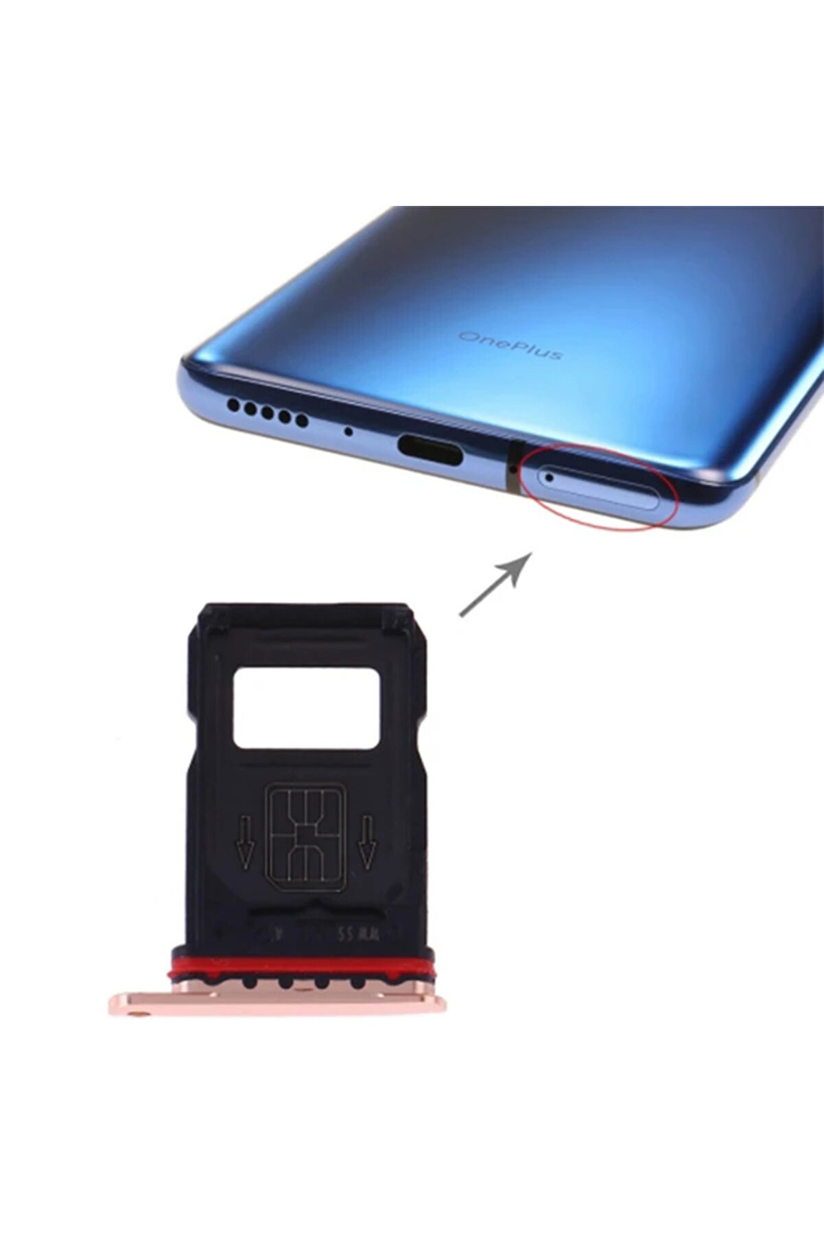 Oneplus 7 Pro Si̇m Kart Kapağı Tutucu Si̇m Yuvası-(5775) - Gms7592-8229