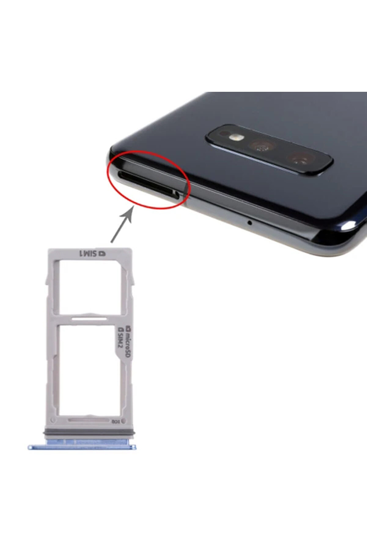 gizmurstore SM Galaxy S10+/S10/S10e Sim Kart Kapağı Tutucu Sim Yuvası (2SİM)-(5775) - GMS2852-6571