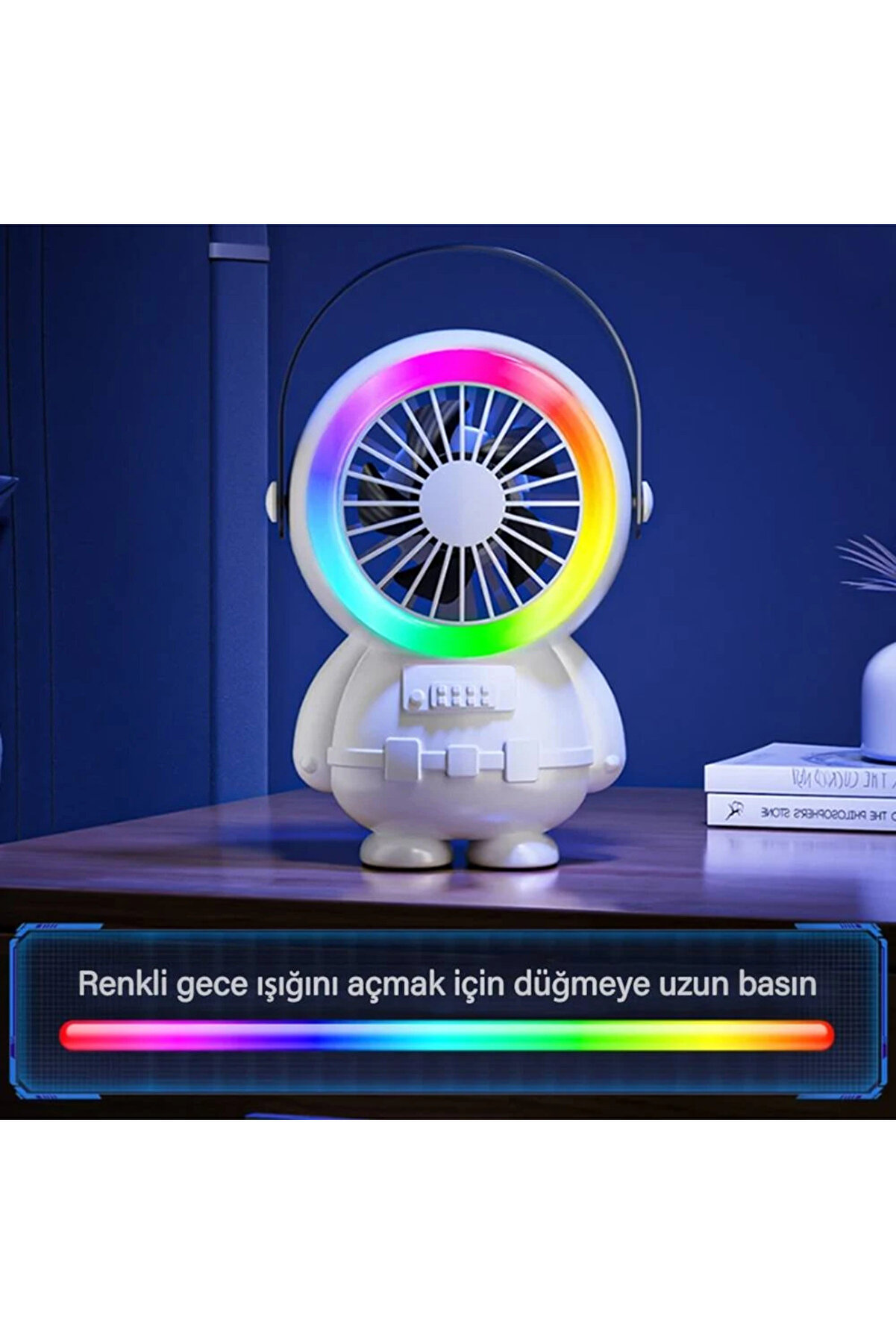 Ally Şarjlı Astronot Fan Vanti̇latör Taşınabi̇li̇r El - Masa Üstü Vanti̇latö - Dropx6435-9976