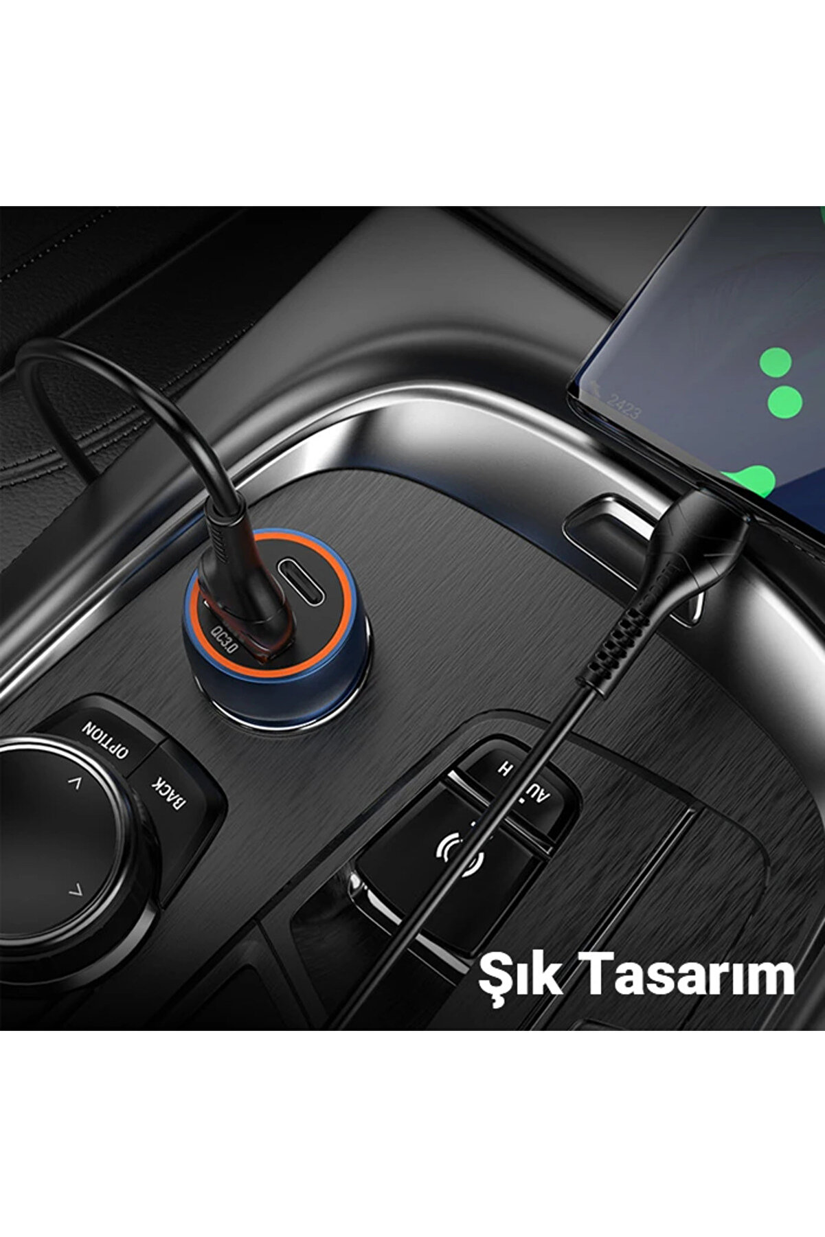 Hoco Z46A Pd20W+Qc3.0 Usb+Type-C Gi̇ri̇ş Araç İçi̇ Çakmaklık Hızlı Şarj Ale - Dropx9182-8361