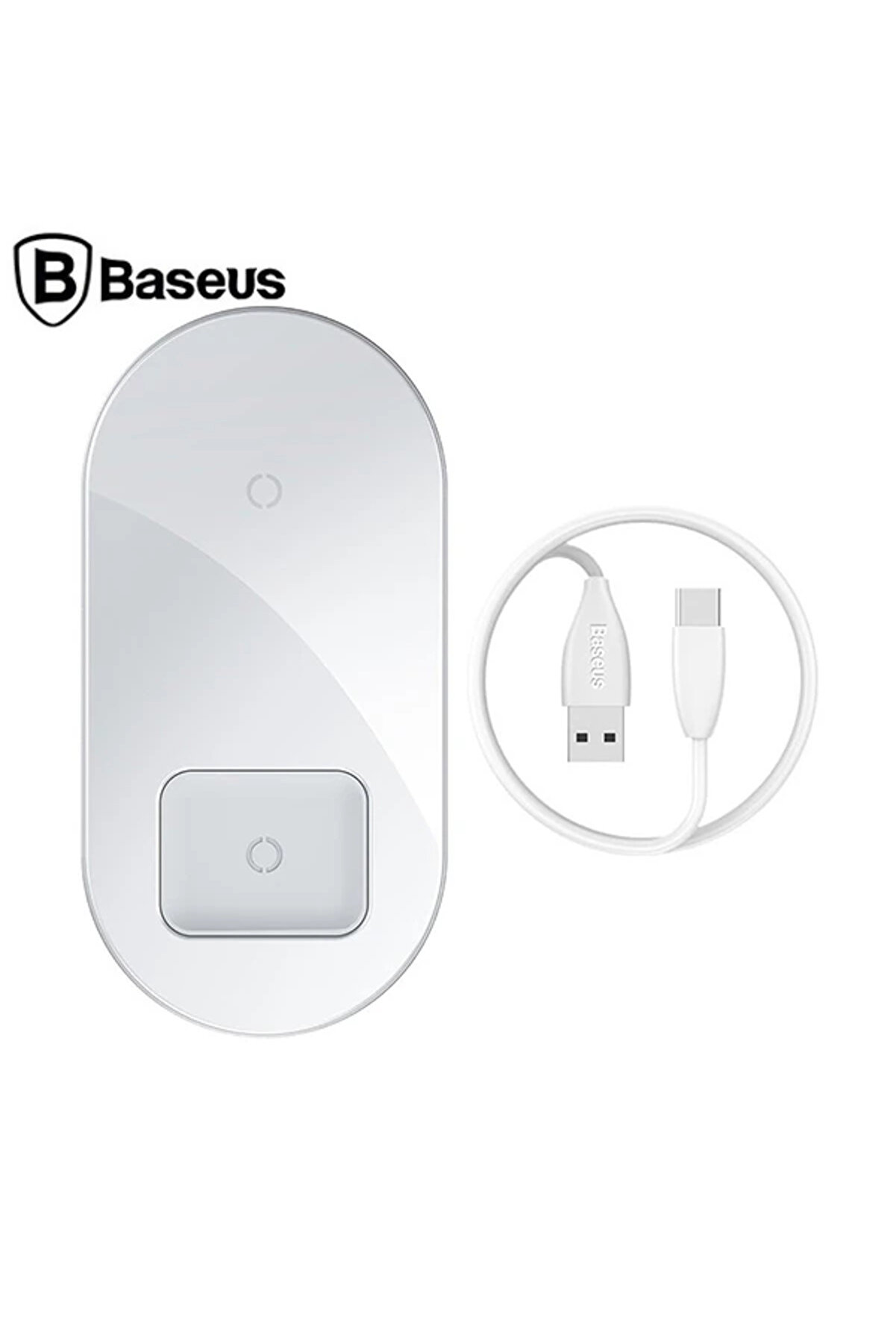 Si̇mple 2İn1 Kablosuz Wi̇reless Şarj 18W İphones+İpods-(1903) - Dropx3264-7147