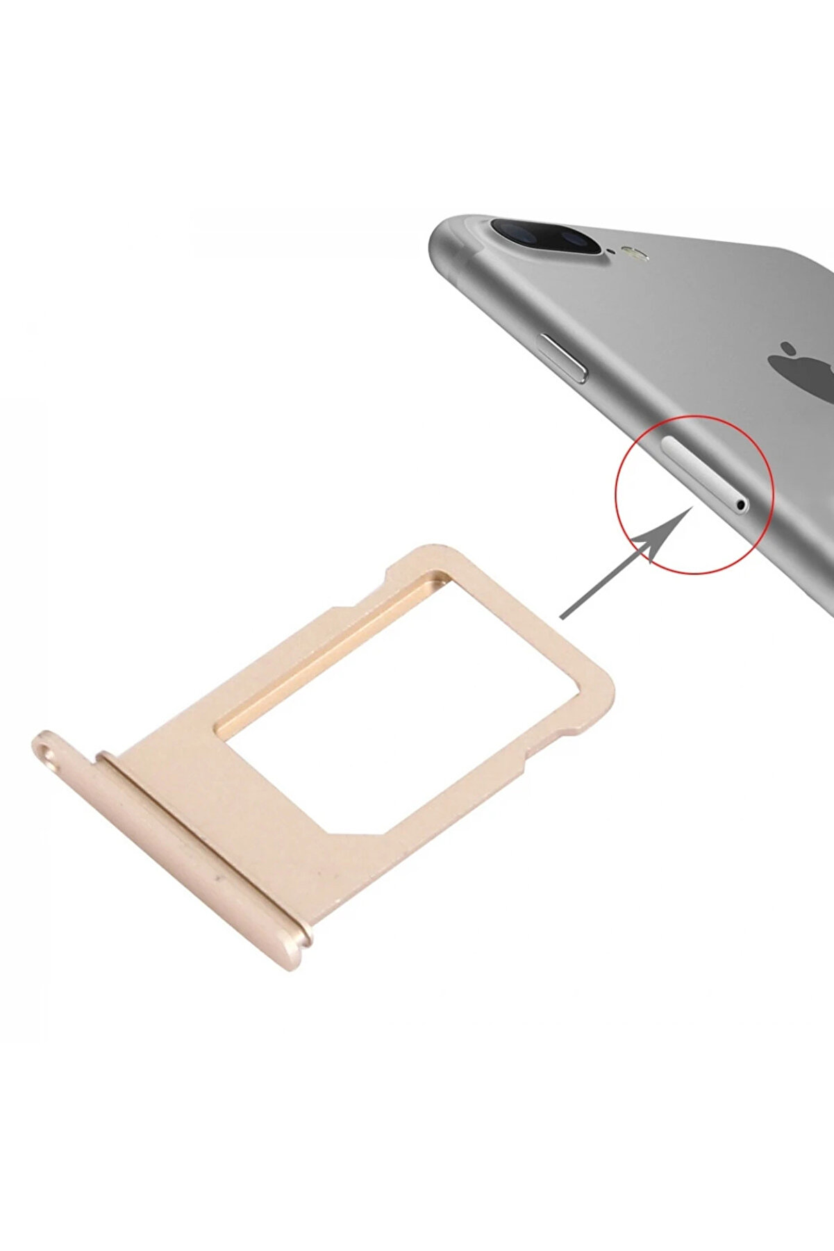 İphone 7 Plus Si̇m Kart Kapağı-(5775) - Gms4321-1201