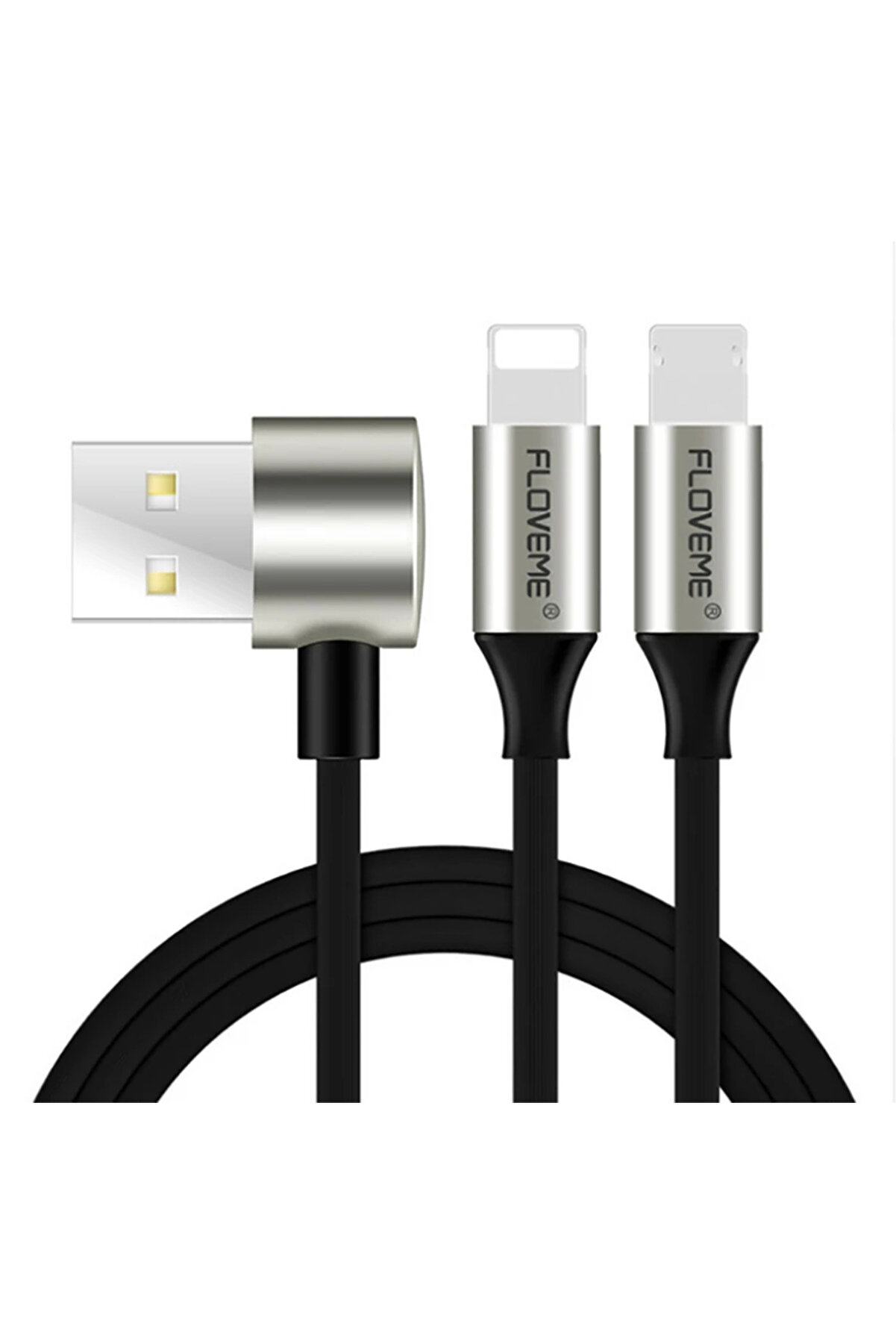 Floveme 2 İn1 İphone 14-13-1211 Ve Mi̇cro Usb Şarj Kablosu-(5775) - Gms9239-5587