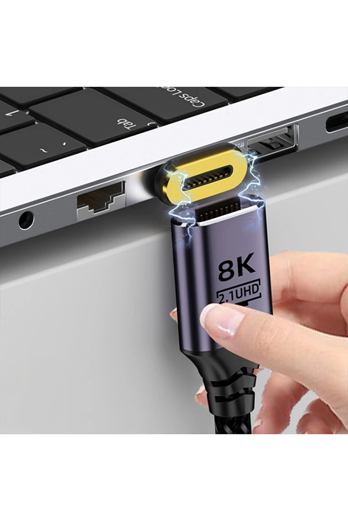 Ally Hdmı To Hdmı 8K Hd 2.1Uhd Mıknatıs Başlıklı Kablo 2 Metre-(5775) - Ht1105-2980