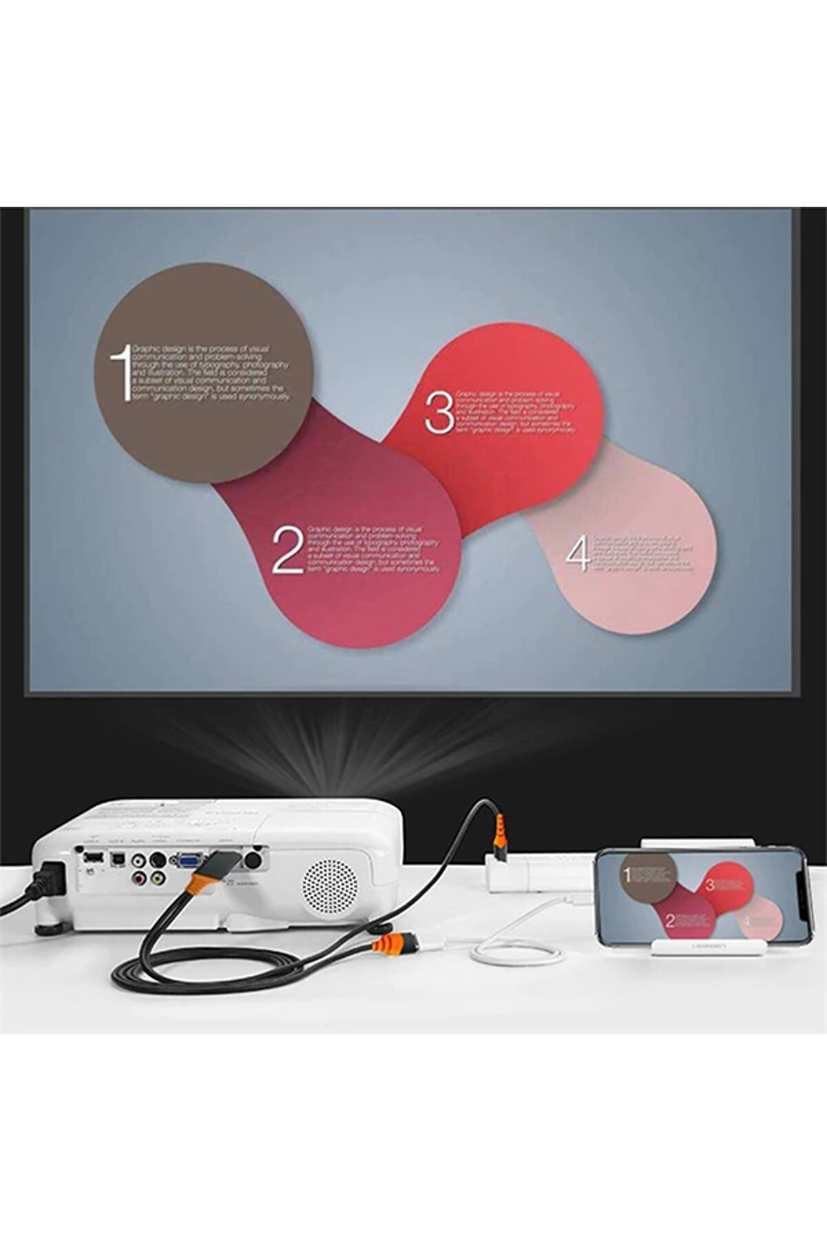 Ally Phone Usb Hdtv Cable Li̇ghtni̇ng Type C Hdmi̇ Kablosu-(5775) - Gms5946-4288