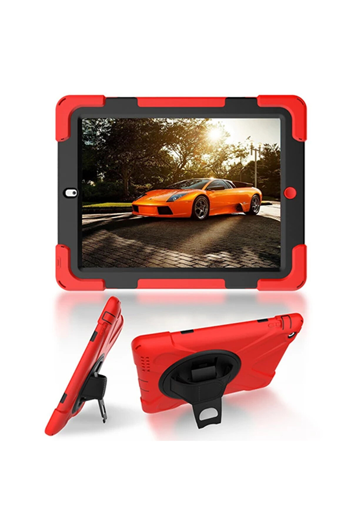 İpad 2/İpad 3/İpad 4/Shockproof 3 Katmanlı Standlı Zırh Kılıf-(1903) - Dropx4847-7195
