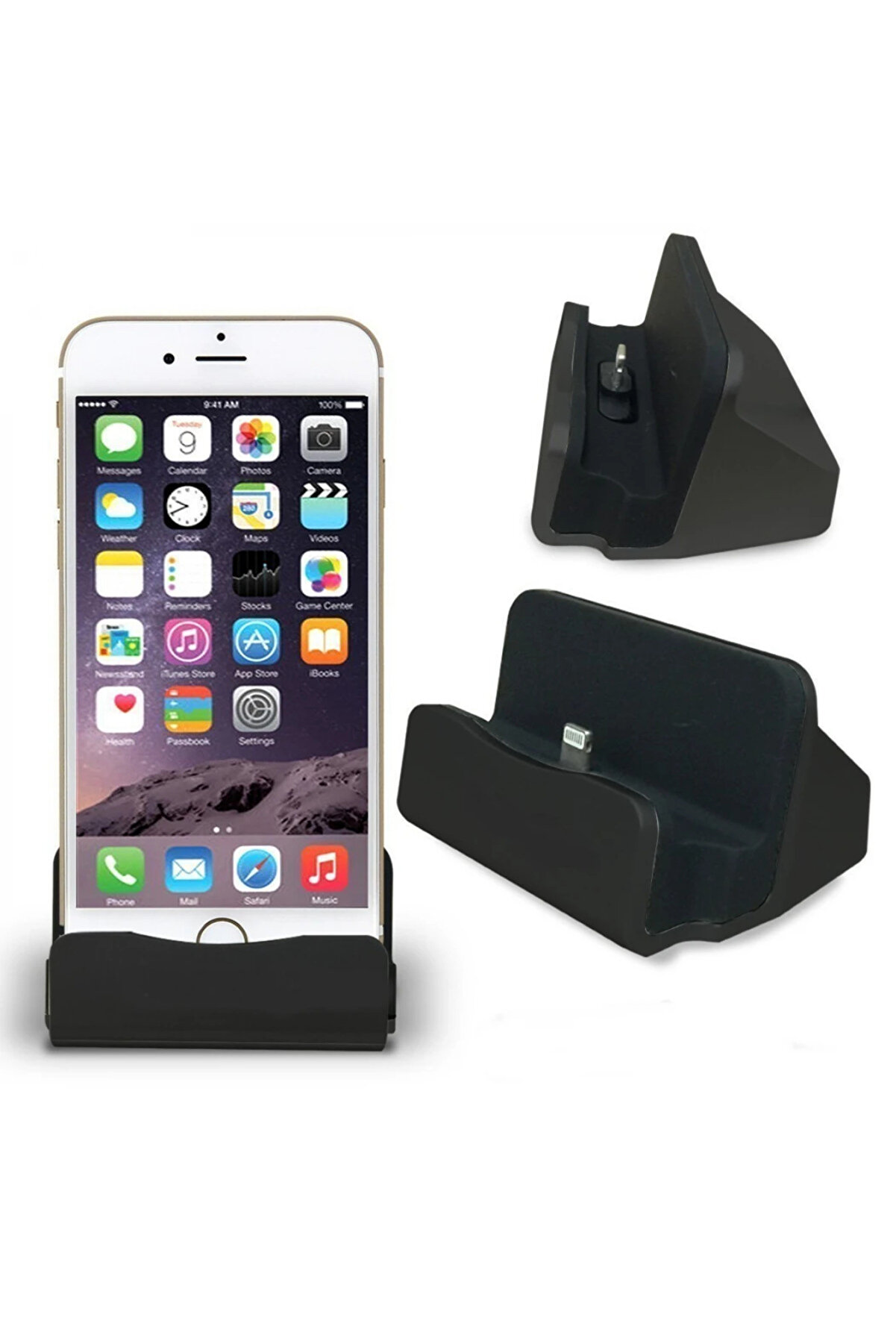 İphone 14-13-12-11 2İn1 Masaüstü Stand+ Usb Şarj Kablosu-(5775) - Gms9830-5735