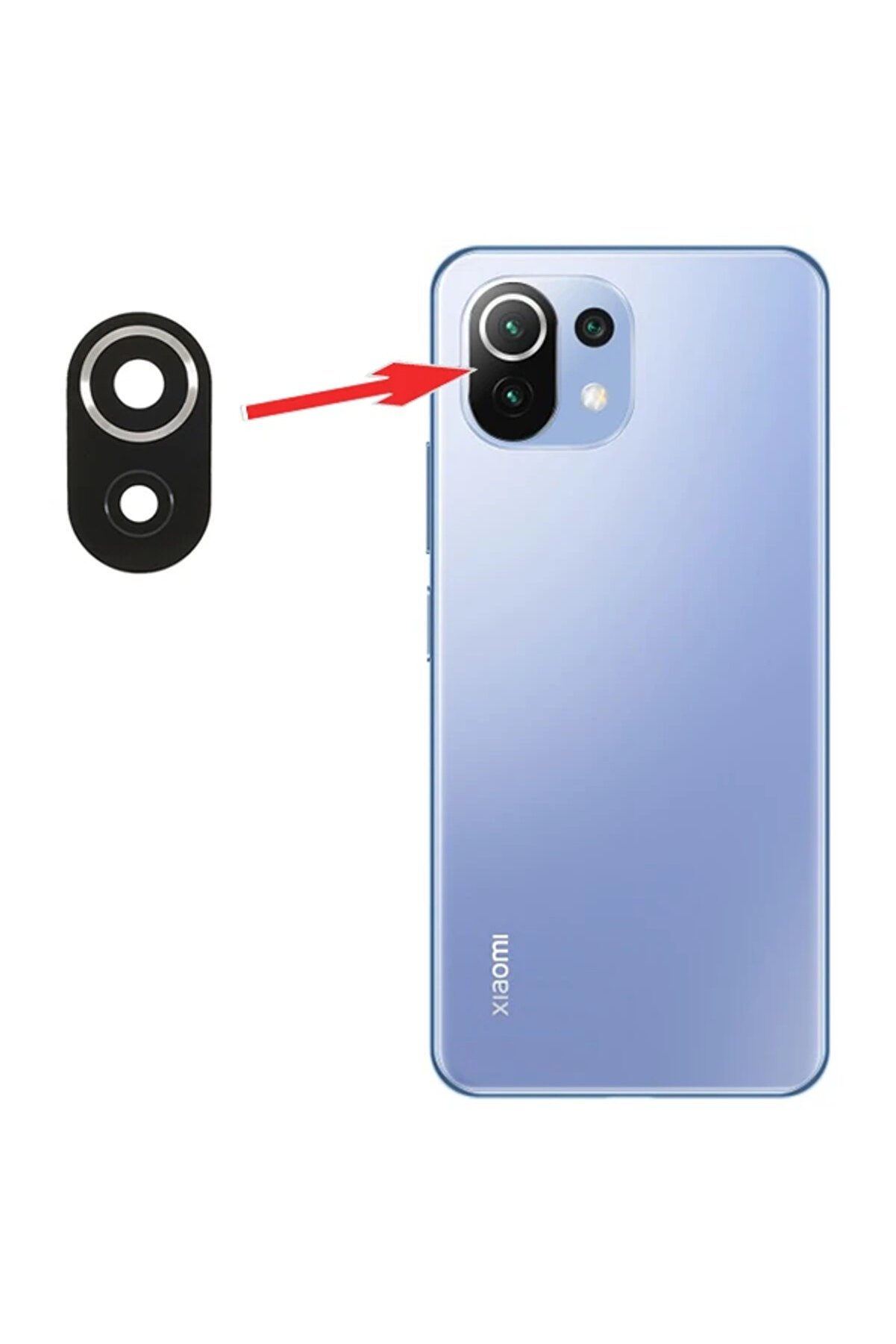 gizmurstore Xiaomi Mi 11 Lite Kamera Lens Camı-(5775) - GMS4983-9690