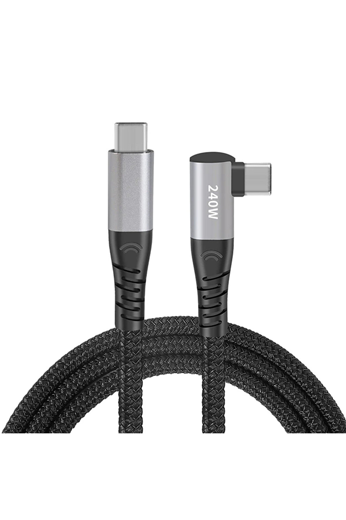 CepteToptan ALLY 240W Type-C To Type-C Yatay Laptop-Telefon Hızlı Data ve Şarj Kablosu-(1 - DROPX2170-3856