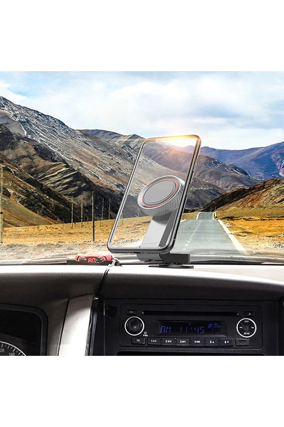 Ally Mıknatıslı Araç Telefon Tutucu Cam Ve Torpi̇do Üstü-(1903) - Toabm6178-5834