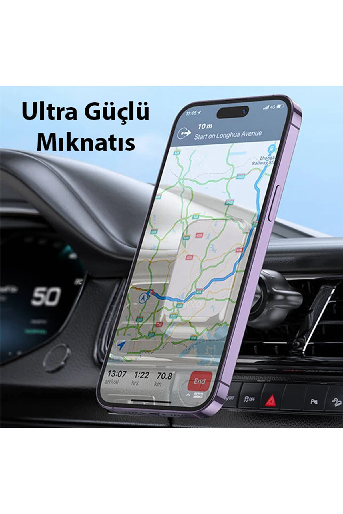 Hoco H24 Ara&ccedil; Havalandırma B&ouml;lmesi̇ Manyeti̇k Telefon Tutucu-(1903) - Dropx7271-2464