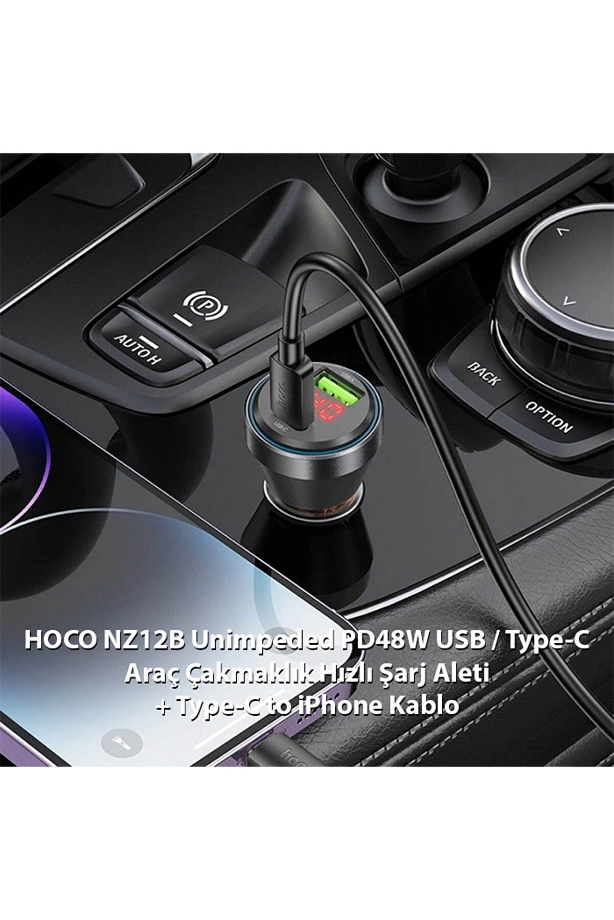 Hoco Nz12B Uni̇mpeded Pd48W Usb + Type-C Araç Çakmaklı Hızlı Şarj Aleti̇ + T - Dropx5835-4744