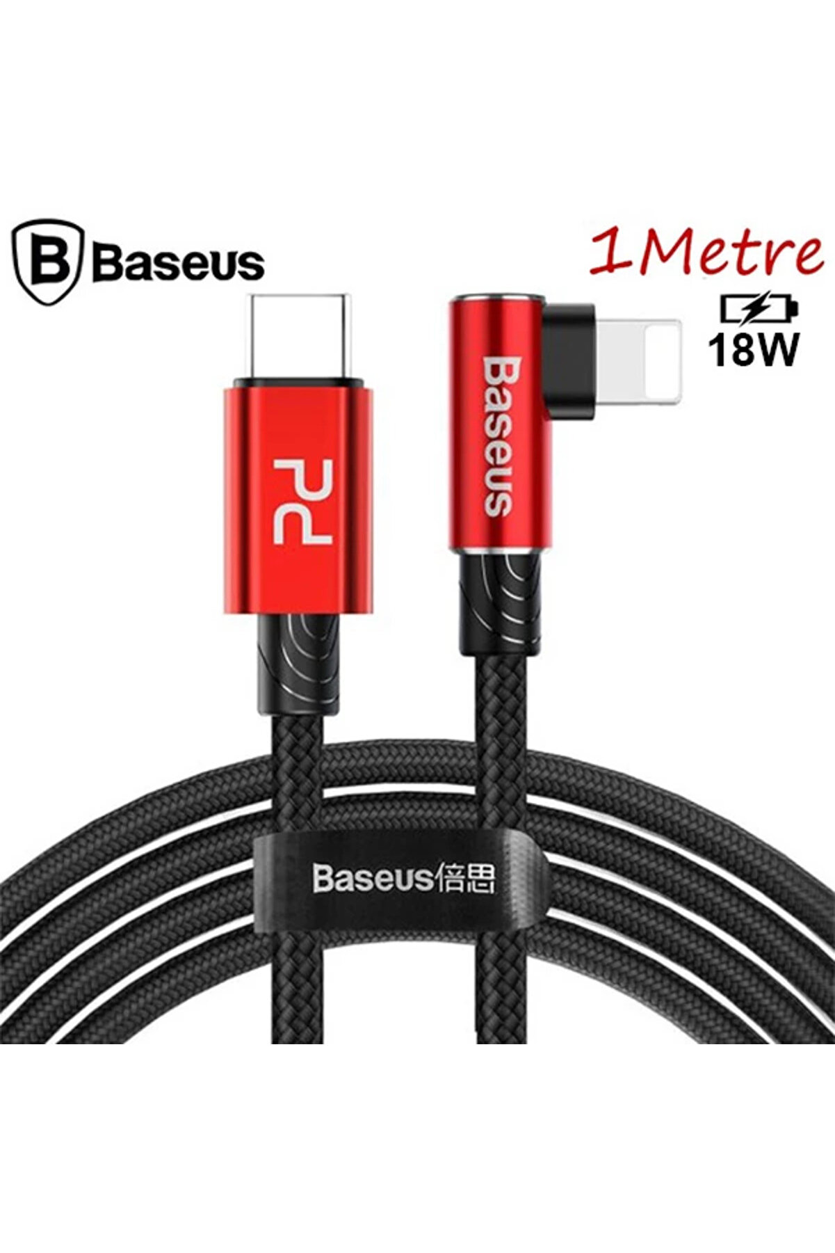 gizmurstore MVP Elbow Type-C to iPhone PD 18W Hızlı Şarj Usb Kablo 1metre-(5775) - GMS2526-1197