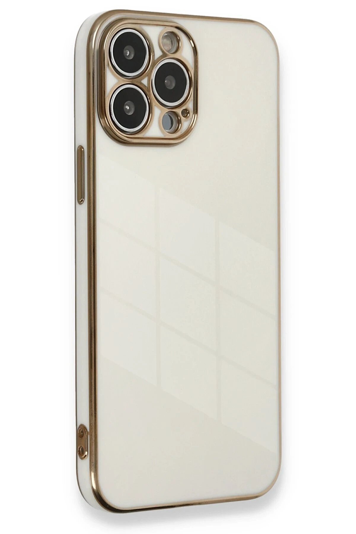 Toptan Bulurum iPhone 13 Pro Kılıf Volet Silikon - Beyaz